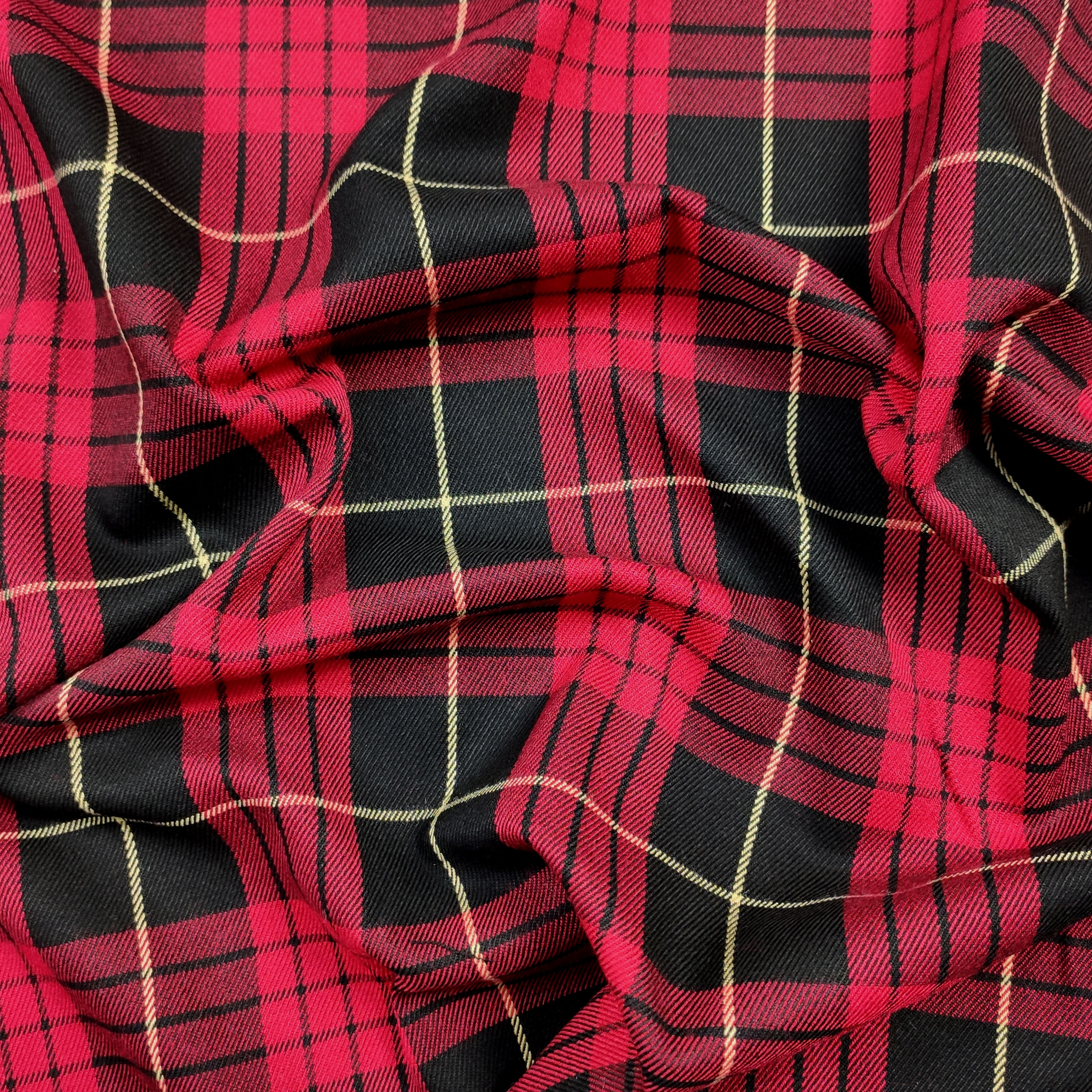 Dressmaking Tartan - Red and Black Image