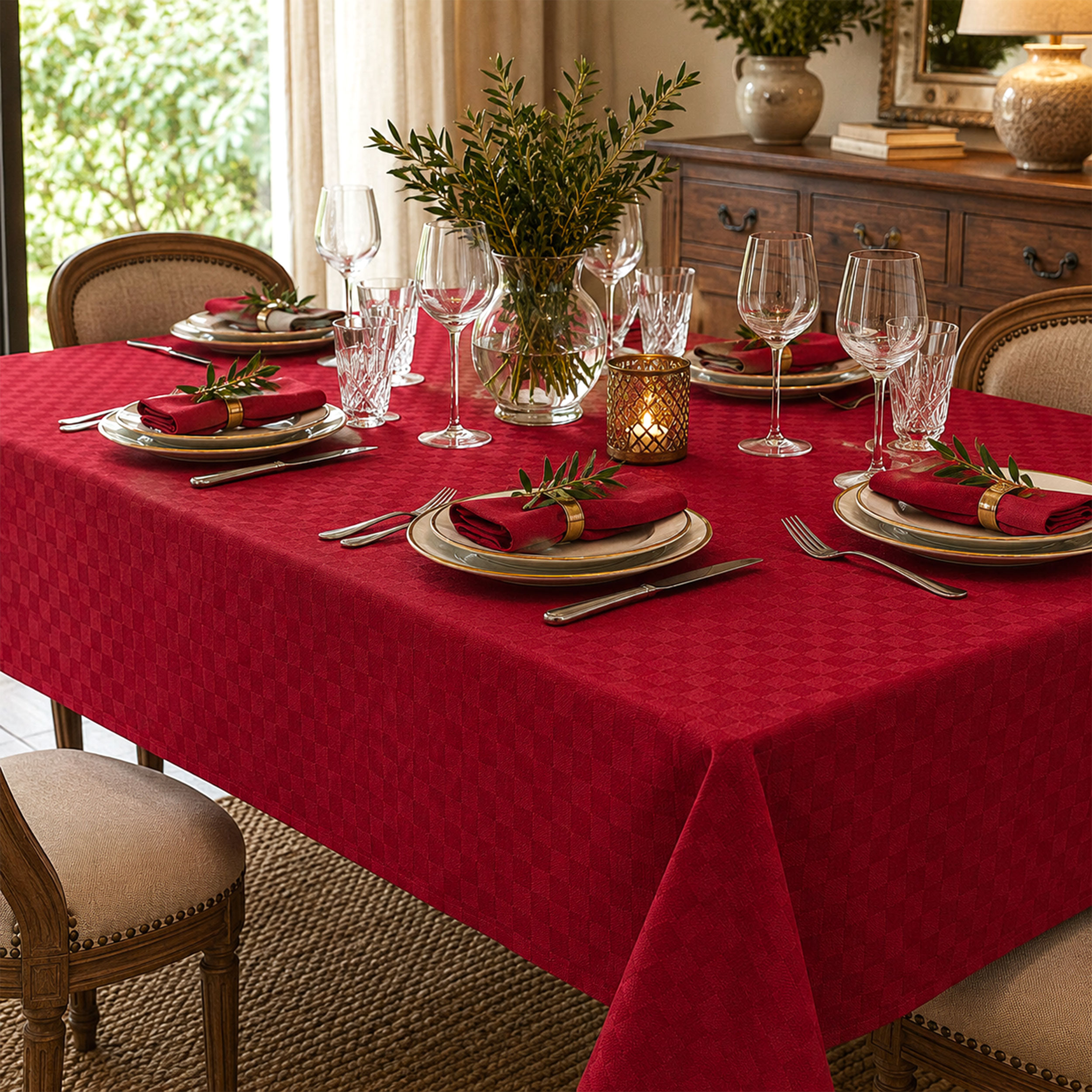Tablecloth Yarn-Dyed Cotton - Checks Image