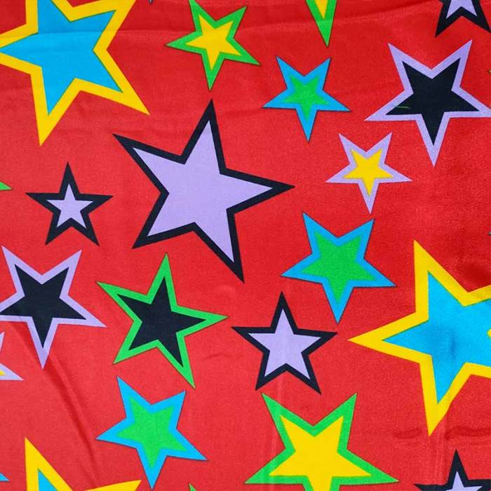Carnival Stars Print Satin Image
