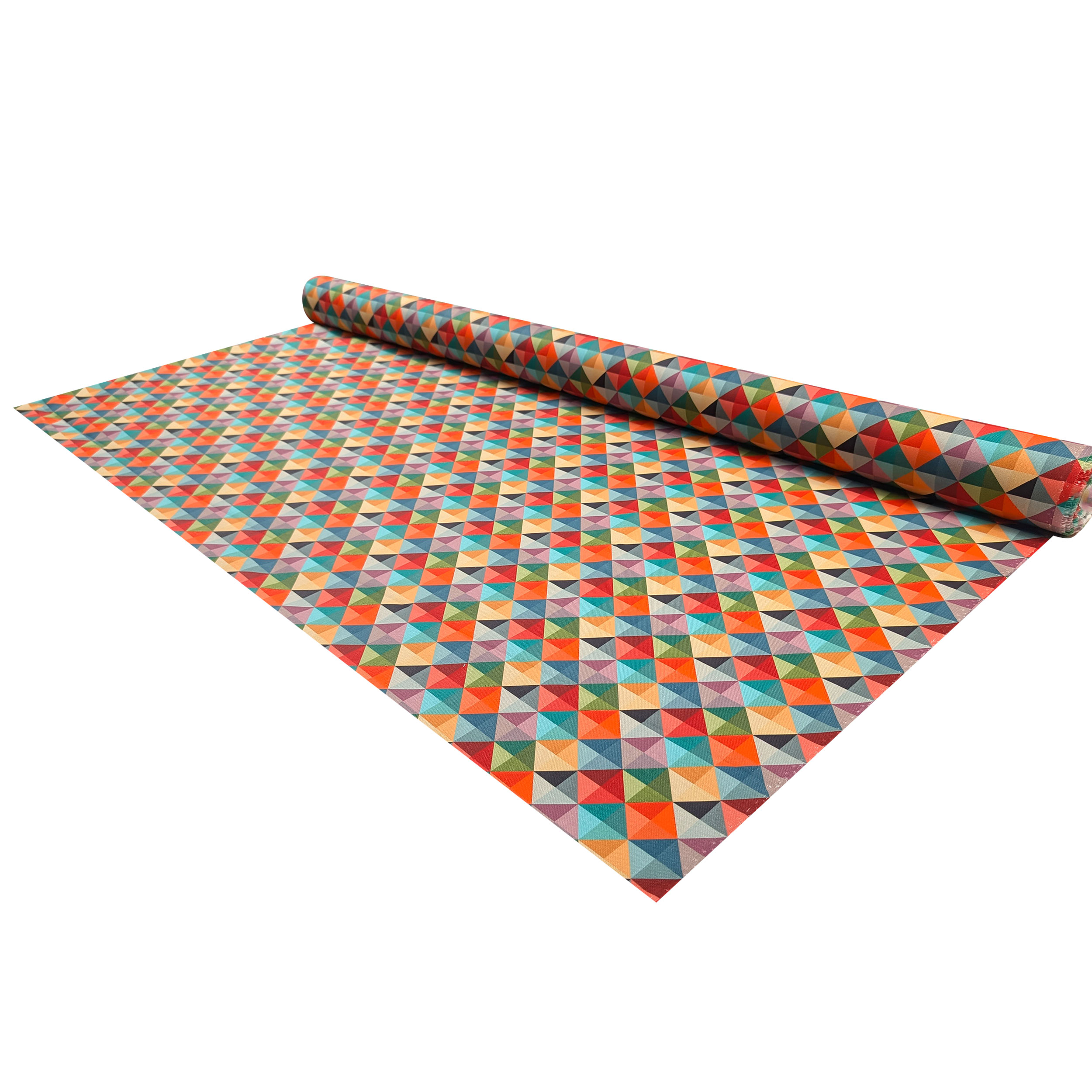 Panama Pure Cotton Geometry Multicolour Image
