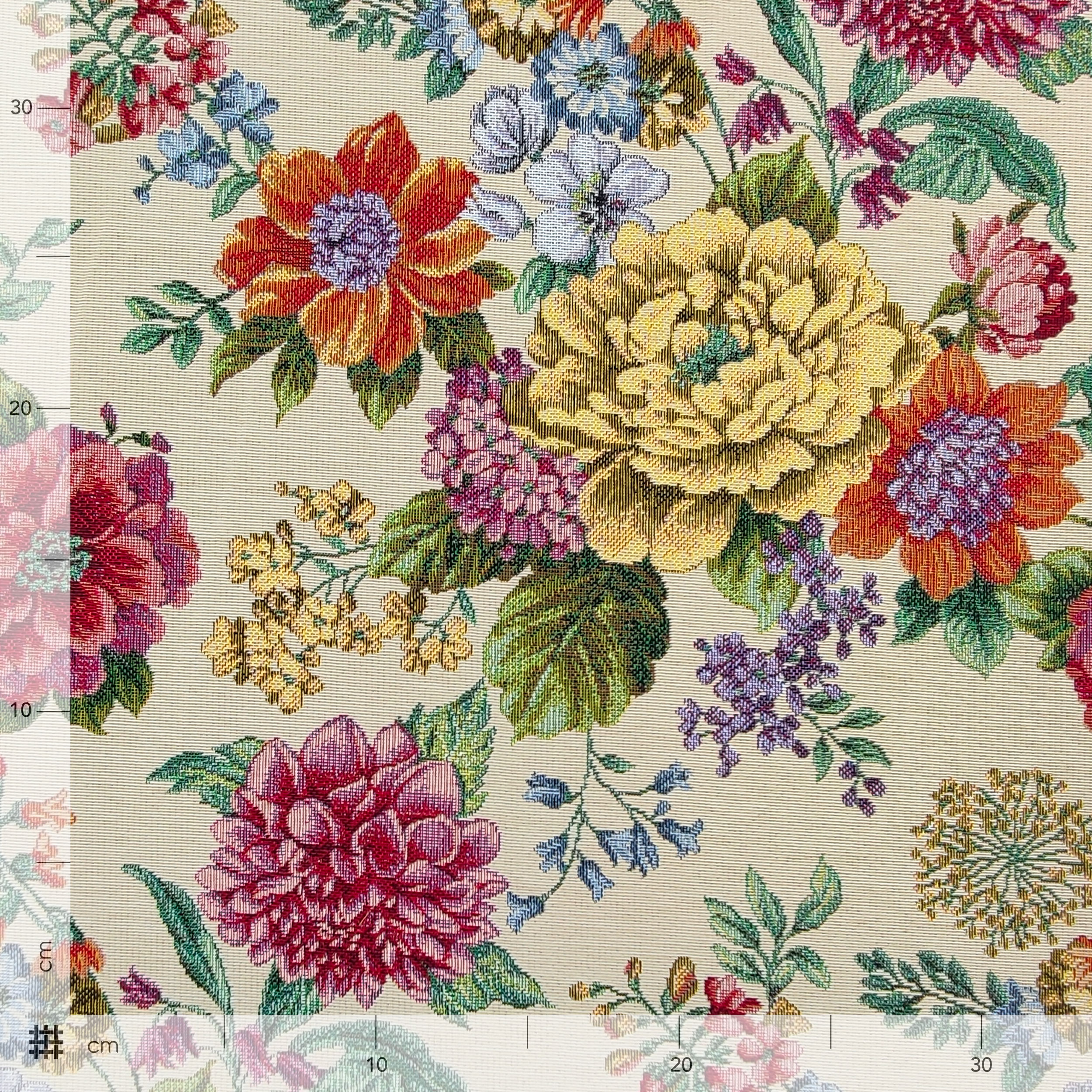 Fond beige matelassé Gobelin Jacquard