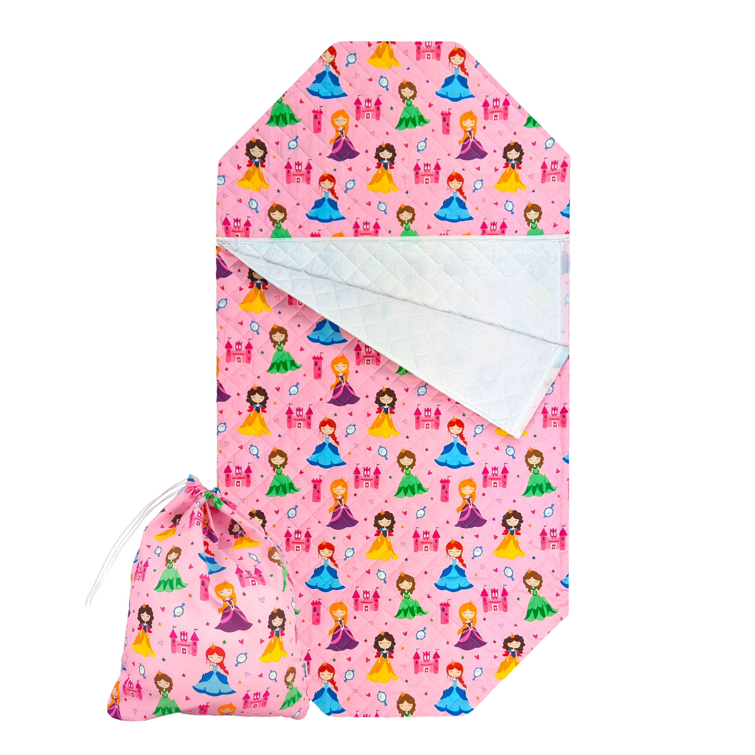Shaped Sleeping Bag for Brandy Princesses Pink Background Image