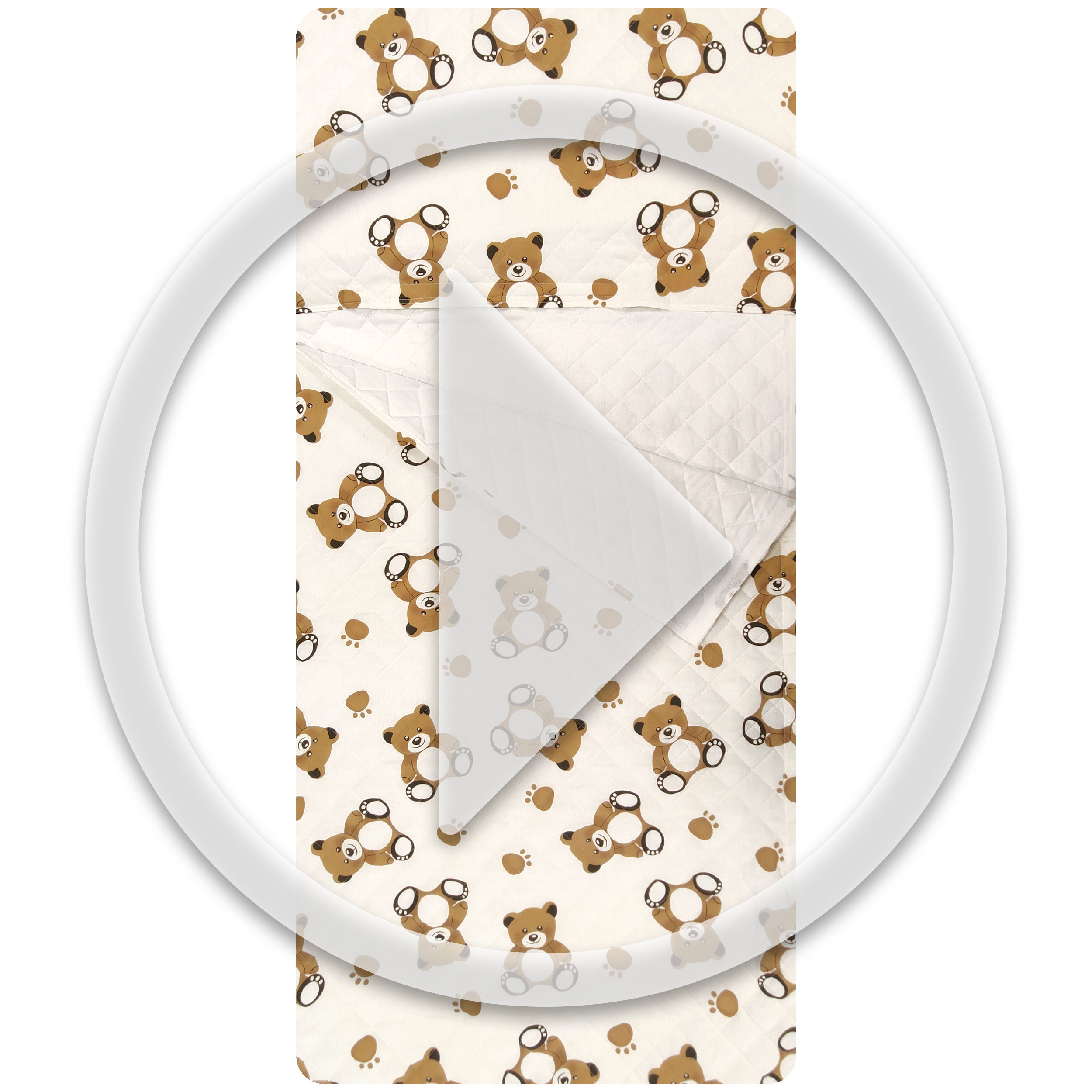 Sleeping Bag Bears White Background Image