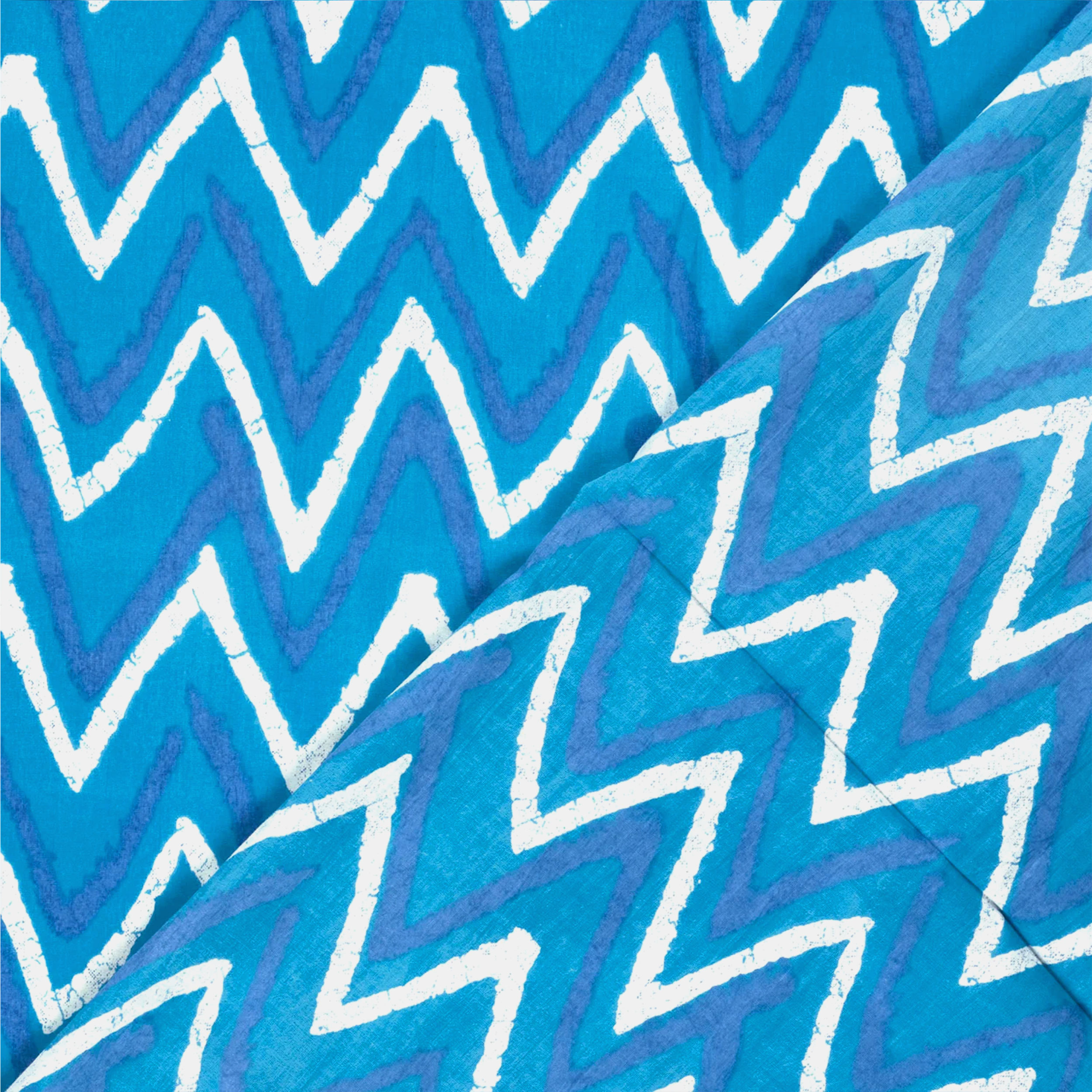 Batik Patterned Cotton Muslin Light Blue Image