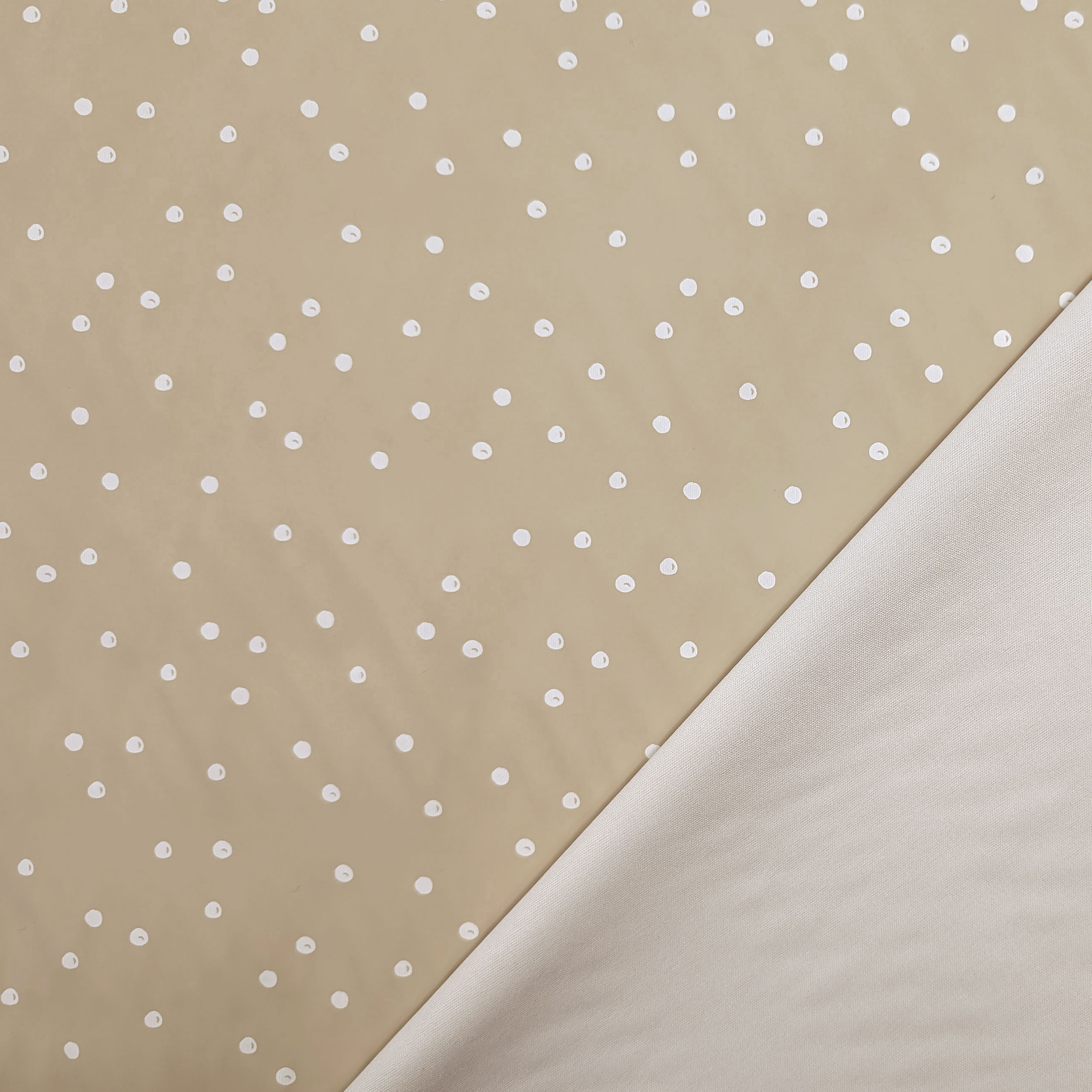 Mackintosh White Polka Dots Beige Background Image