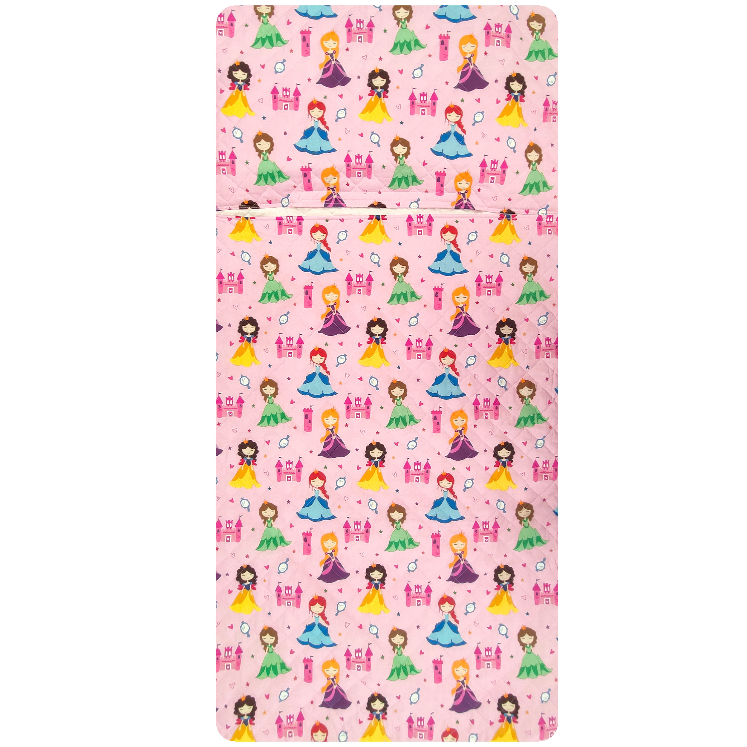 Sac de couchage Princesses Fond rose