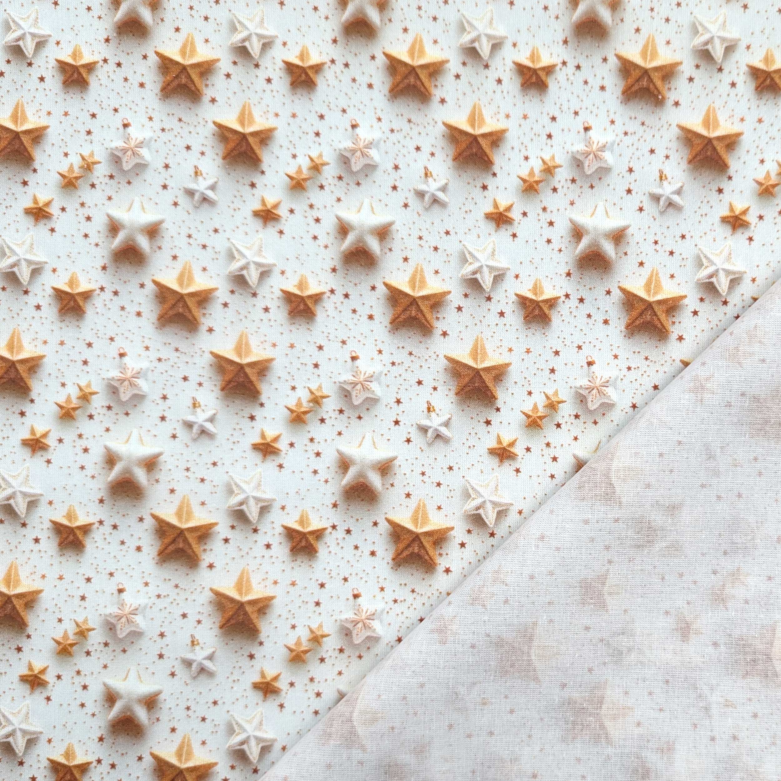 Cotton Poplin Christmas Stars Image