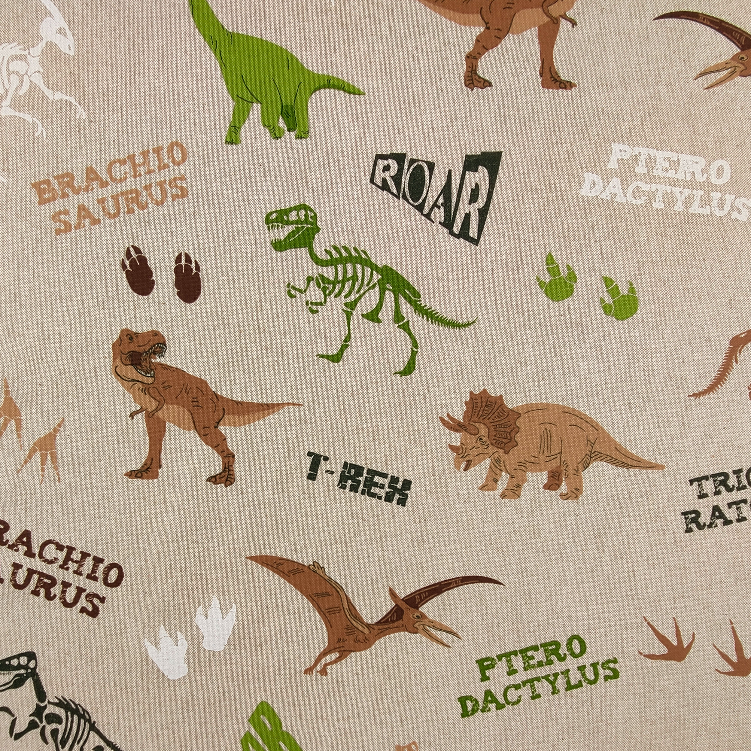 Panamá Algodón Mixto Fantasía Dinosaurio