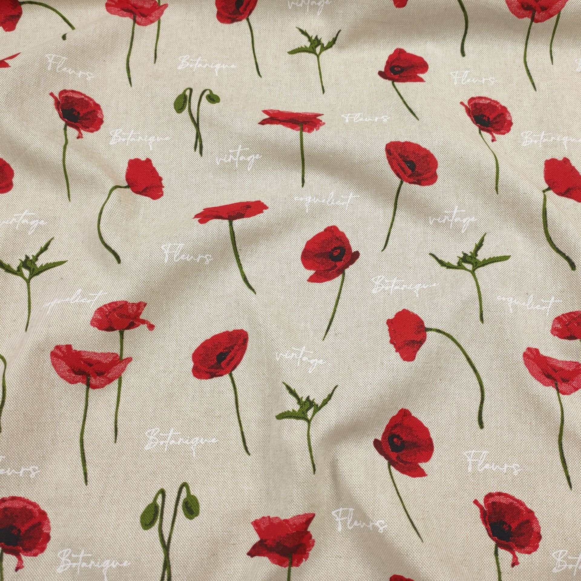 Vintage Poppies Tablecloth Image