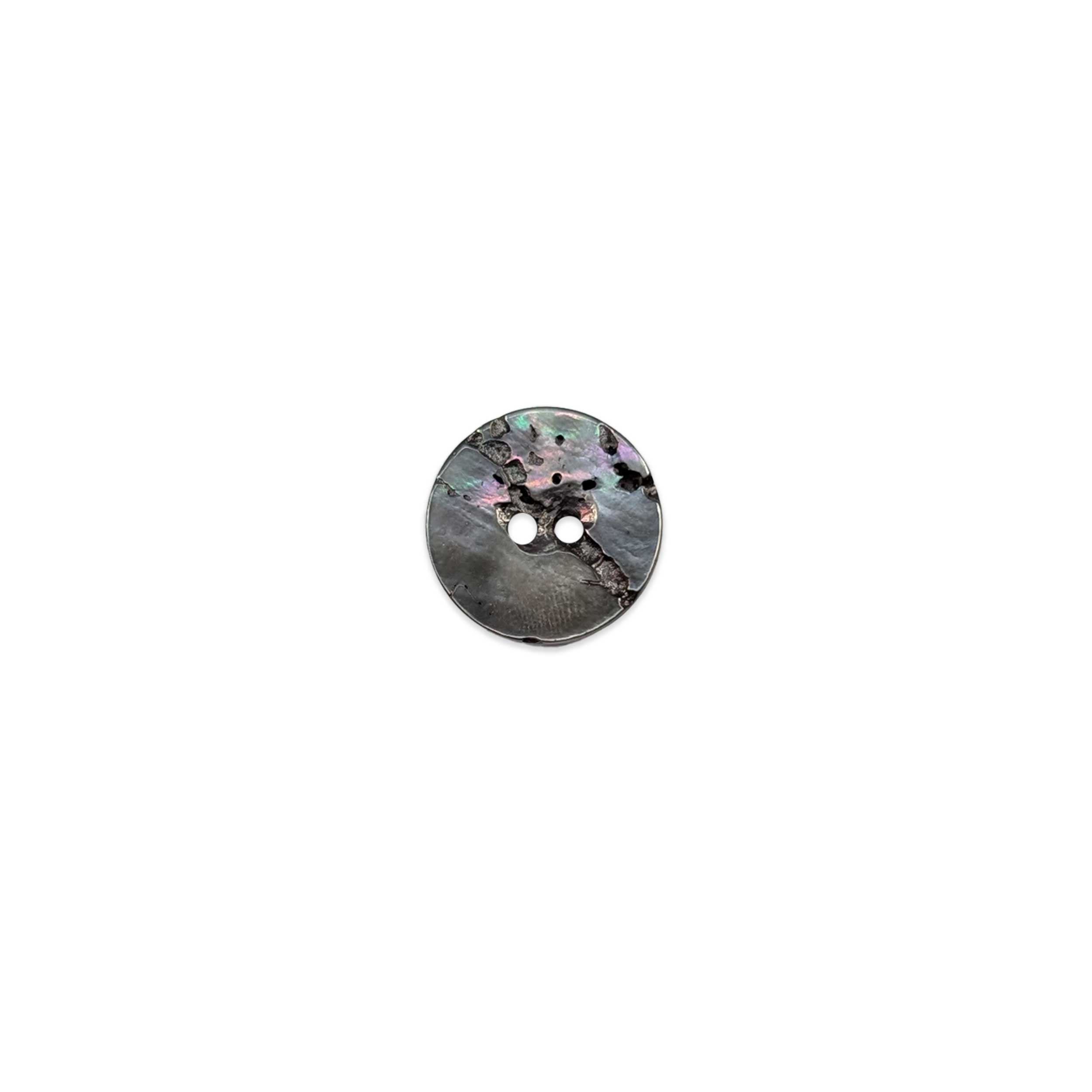 Mother-of-pearl button 2 holes Grey Lin 28 Image