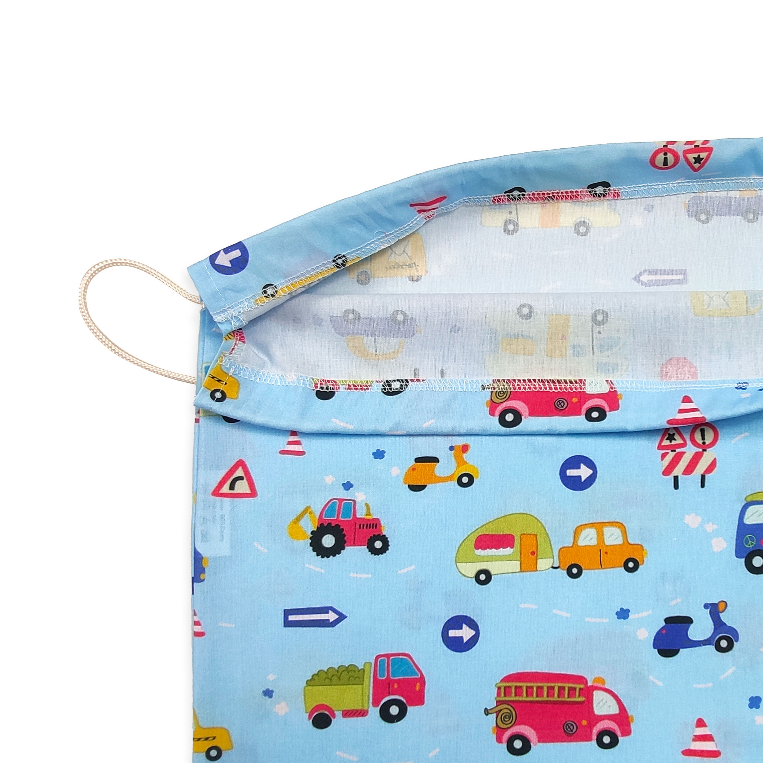 Sac à langer pour le jardin d'enfants Cars Light Blue Background - Panini Fabrics