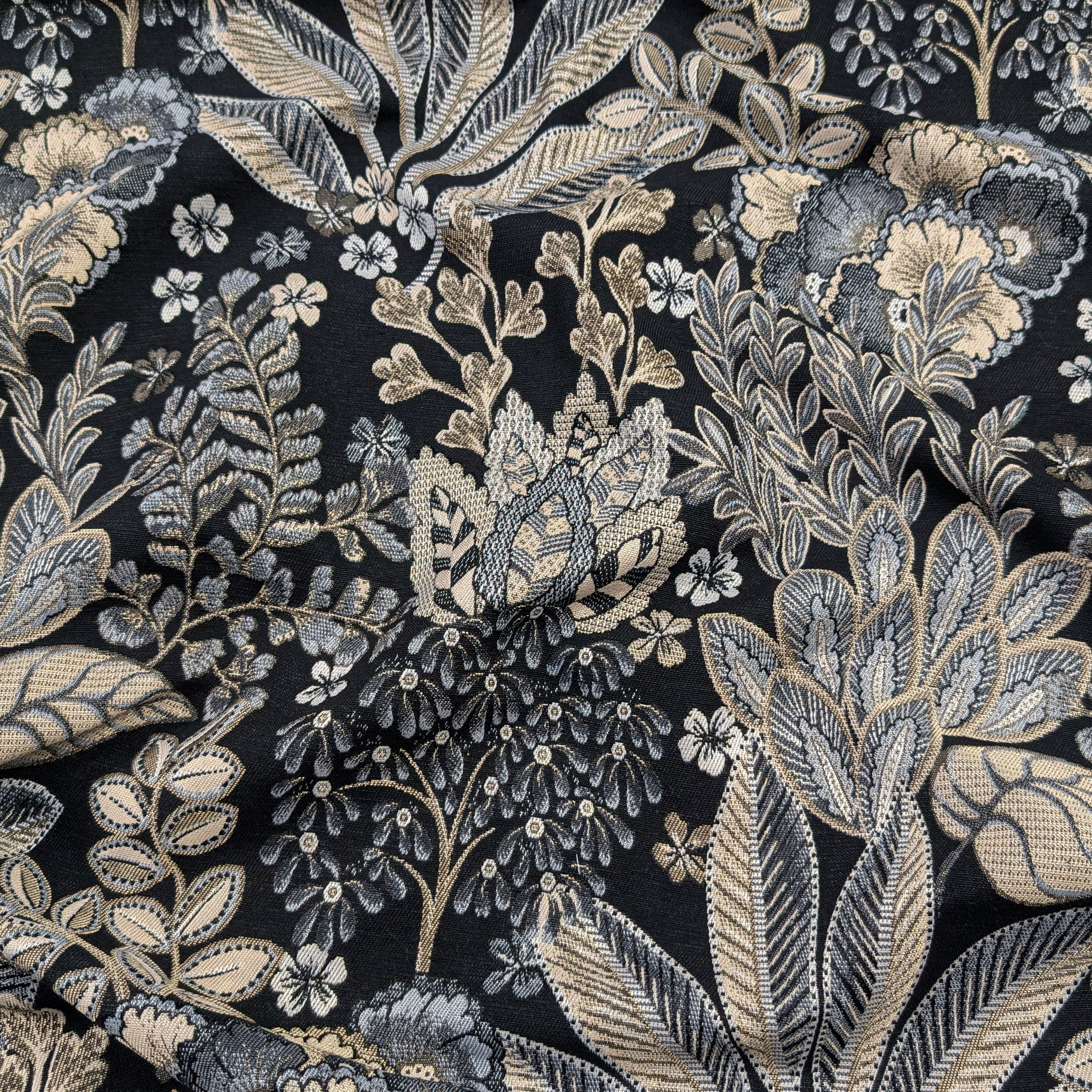 Jacquard floral tons noirs Image