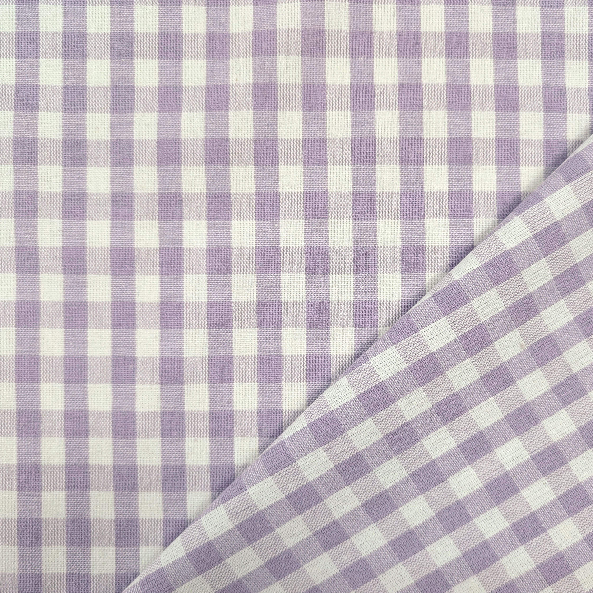 Washed Cotton Yarn Dyed Square Lilac Image