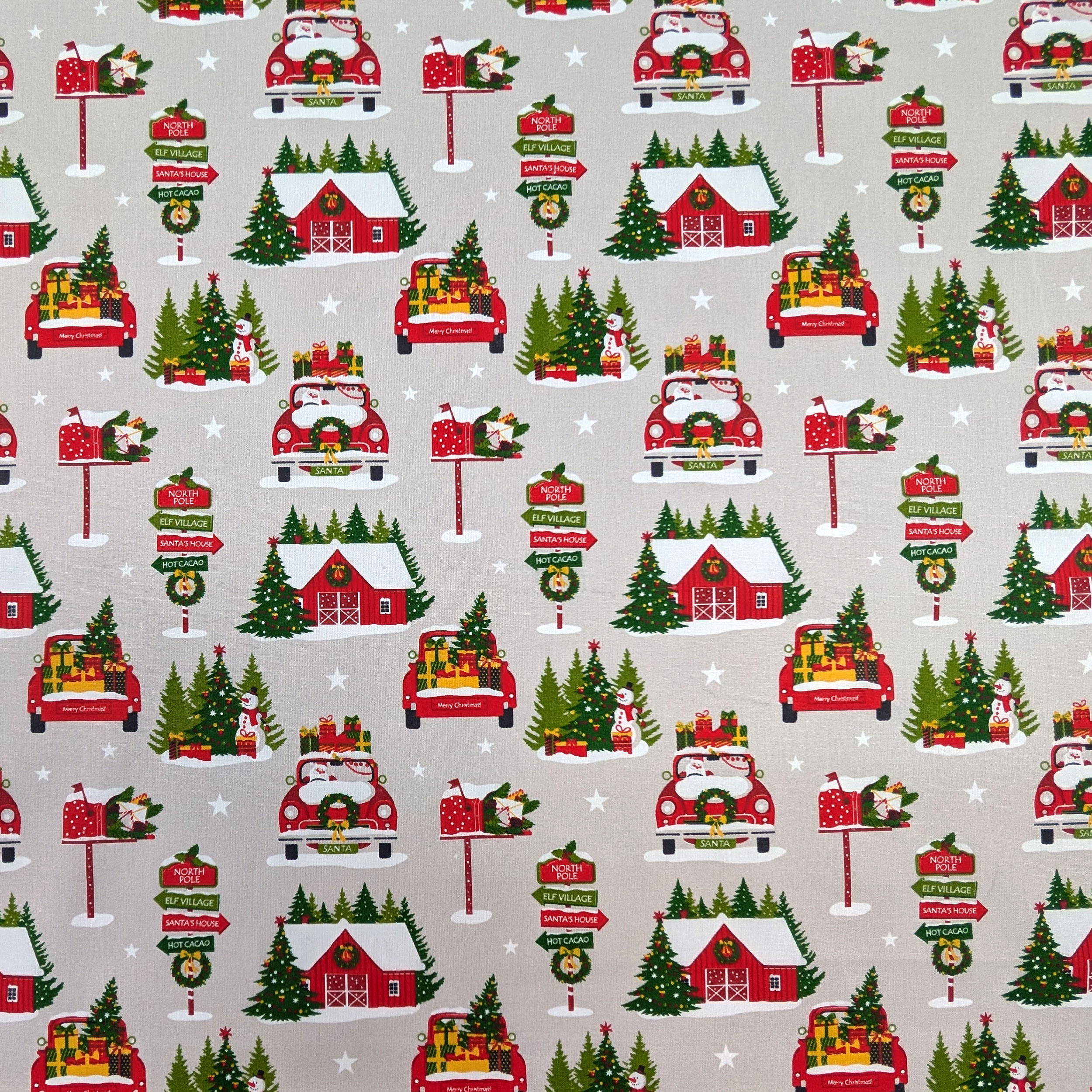 Christmas cotton Father Christmas at the North Pole Image