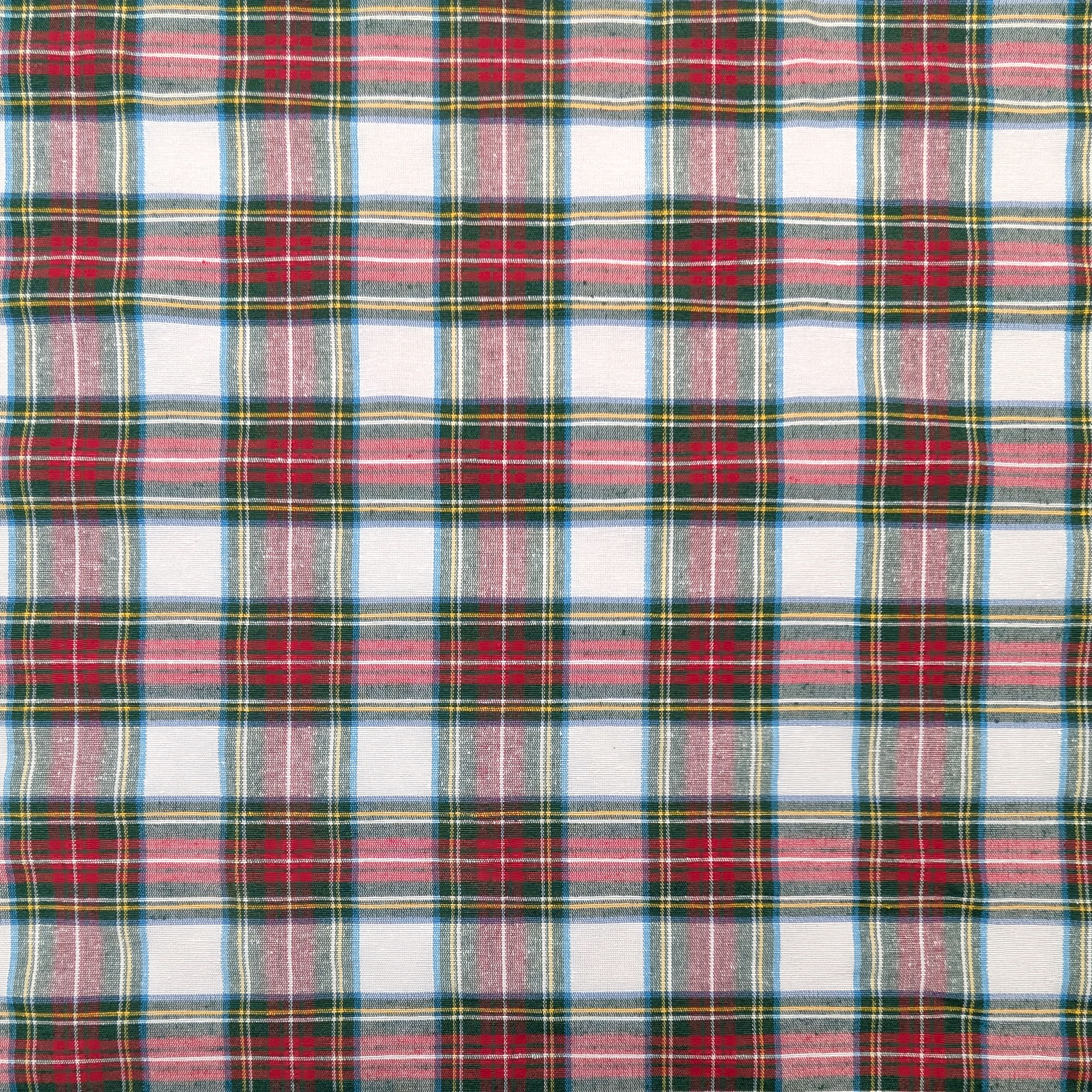 Medium White and Red Tartan Fabric Image