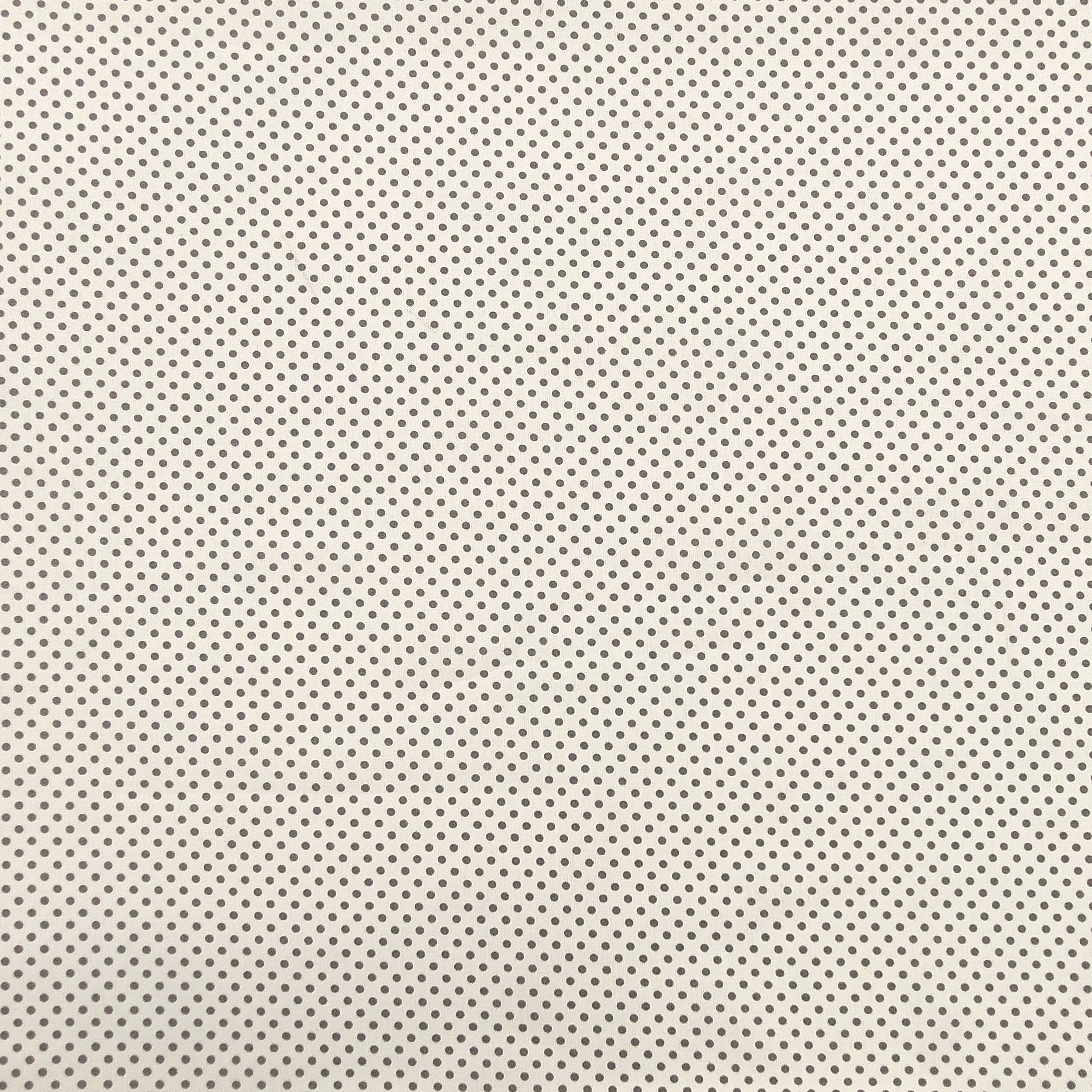 Baumwollstoff Weiß Polka Dot Grau