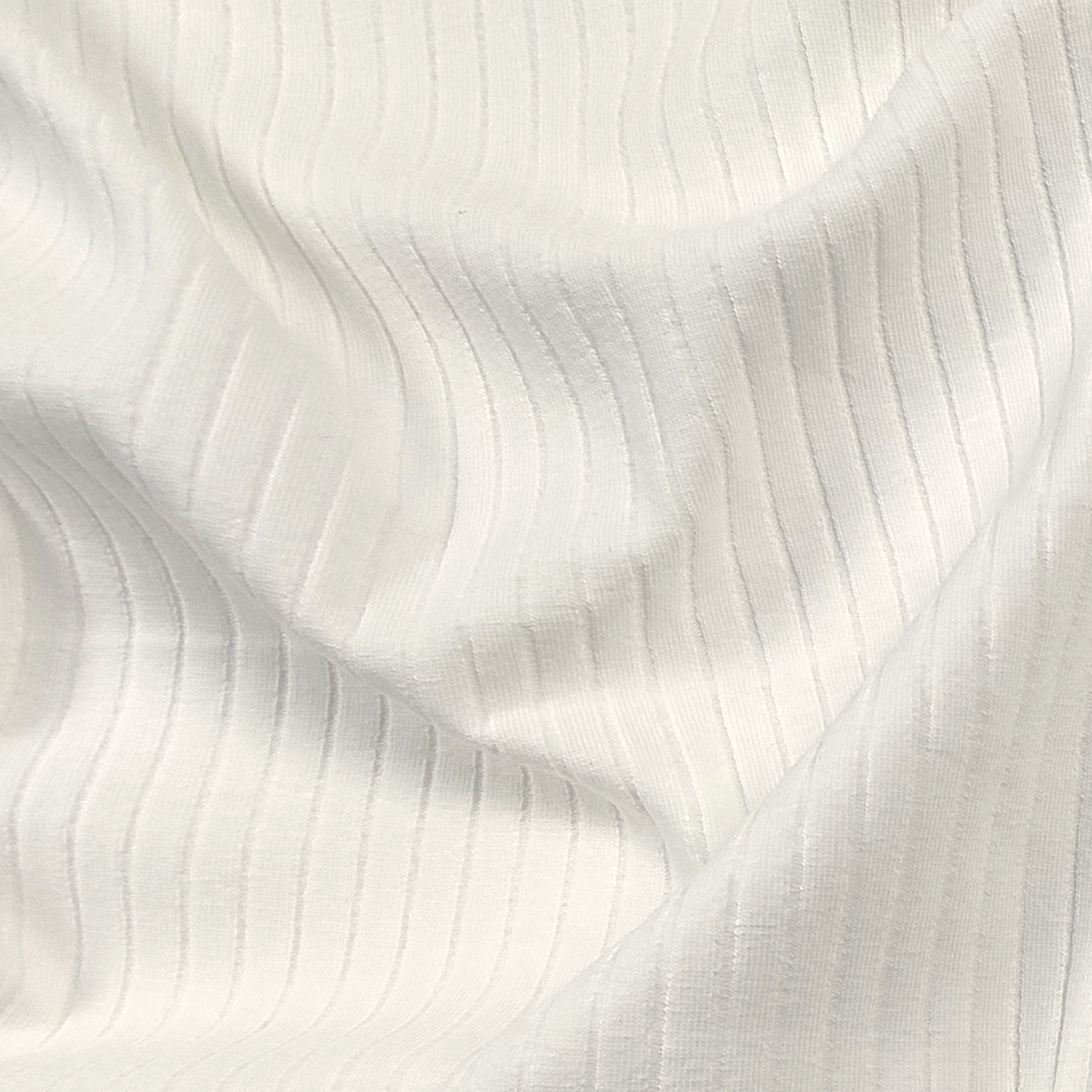 Optical White Ribbed Cotton Jersey Image