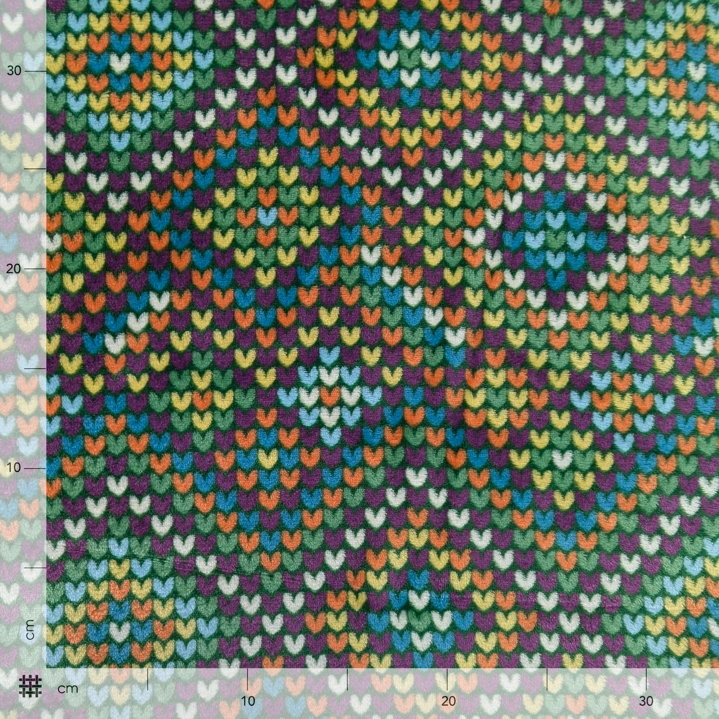 Vellón de cachemira con corazones de colores Image