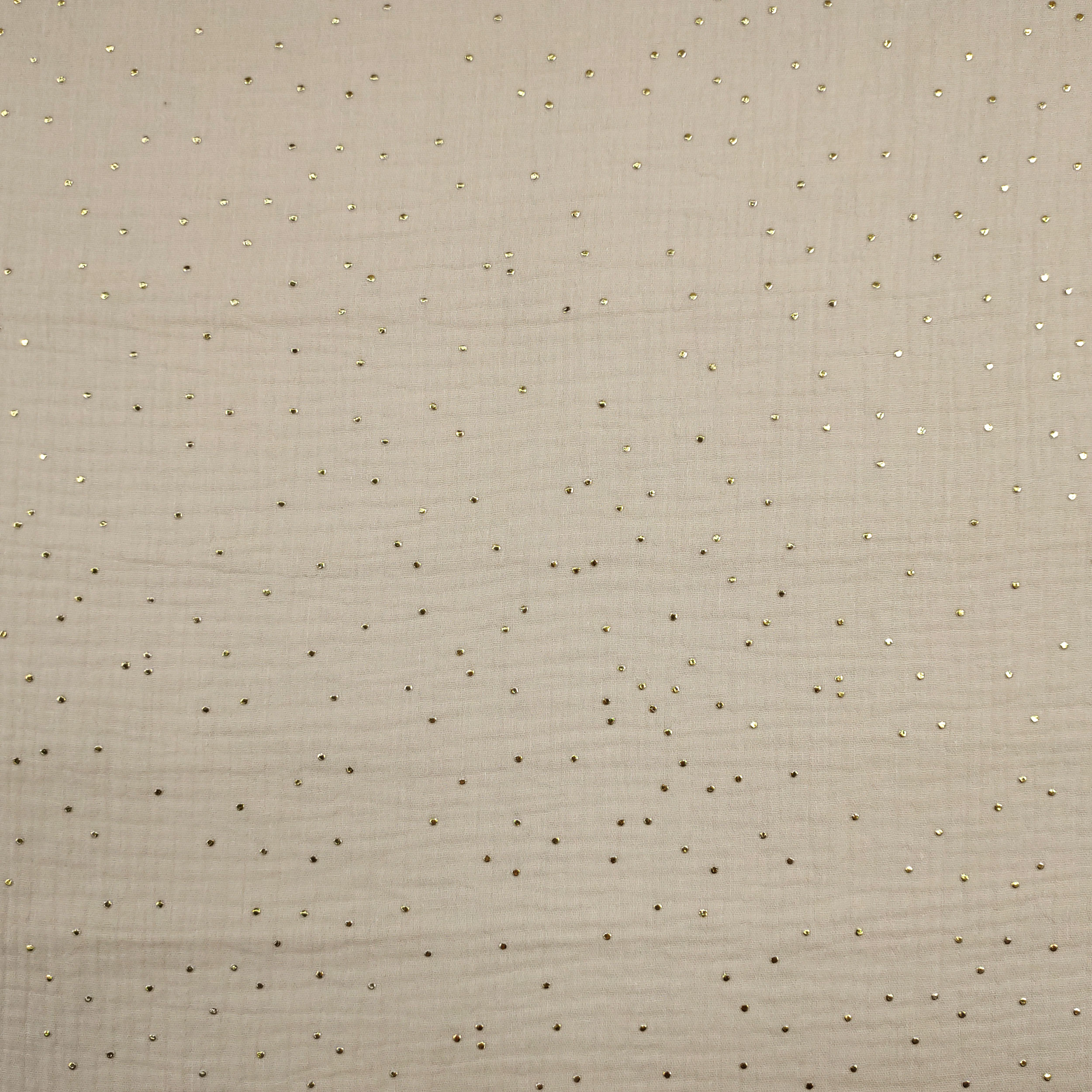 Natürliche Baumwolle Musselin Gold Polka Dot