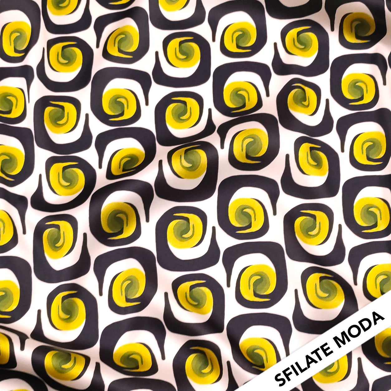 Ensemble en satin élastique Fashion Motifs abstraits Jaune Image