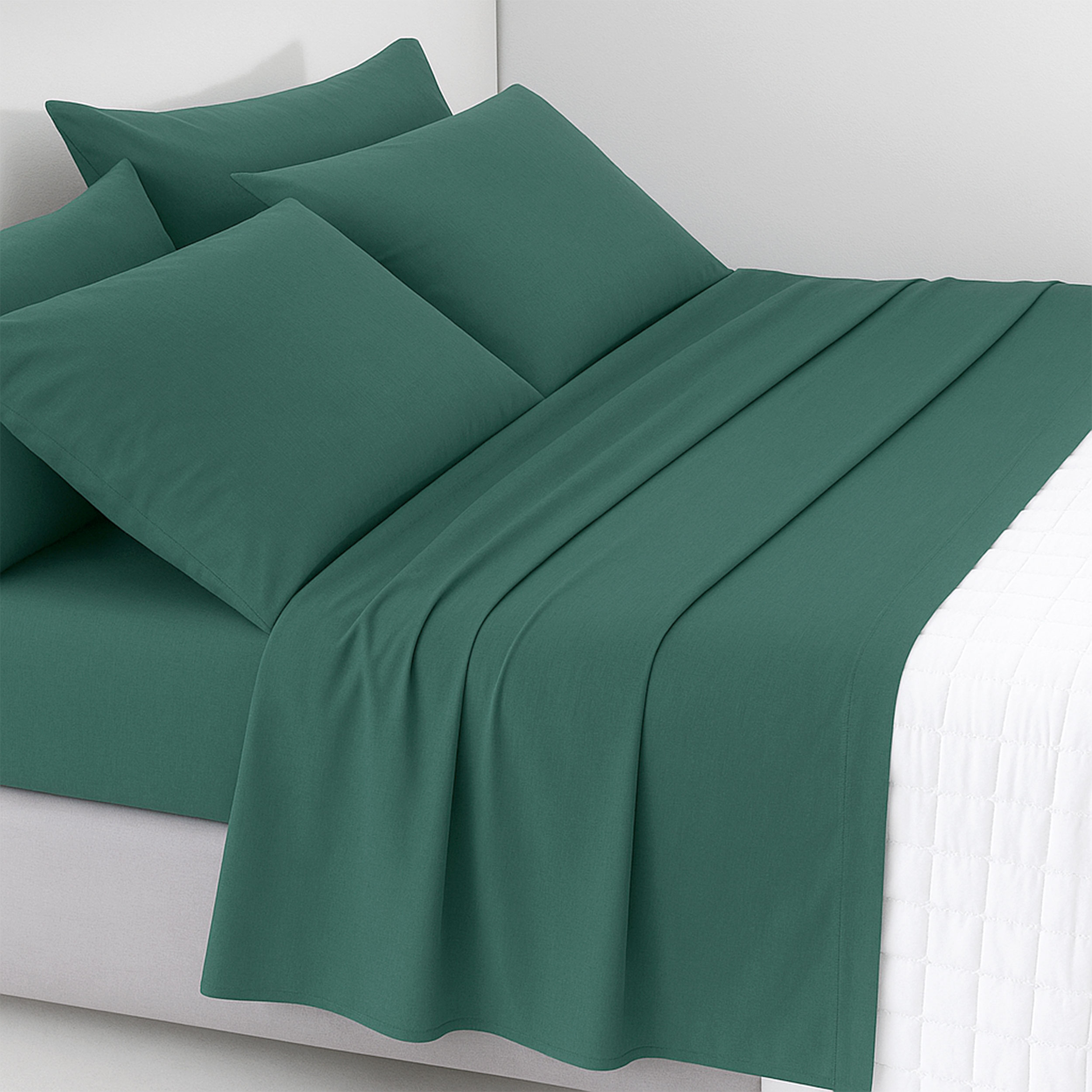 Emerald Green Bed Sheet Set 1 Square Image