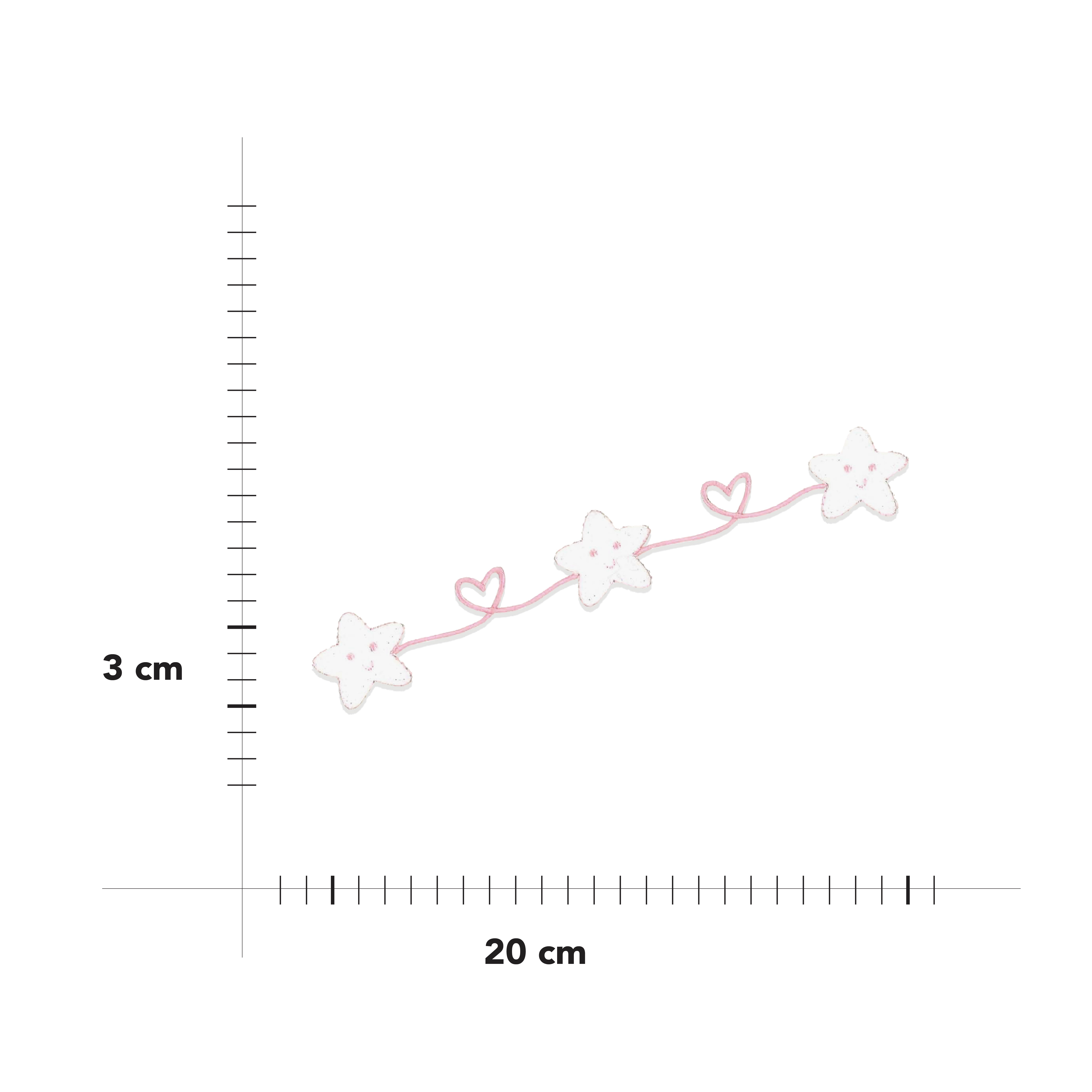 Thermoadhesive application of Stars and Hearts Image