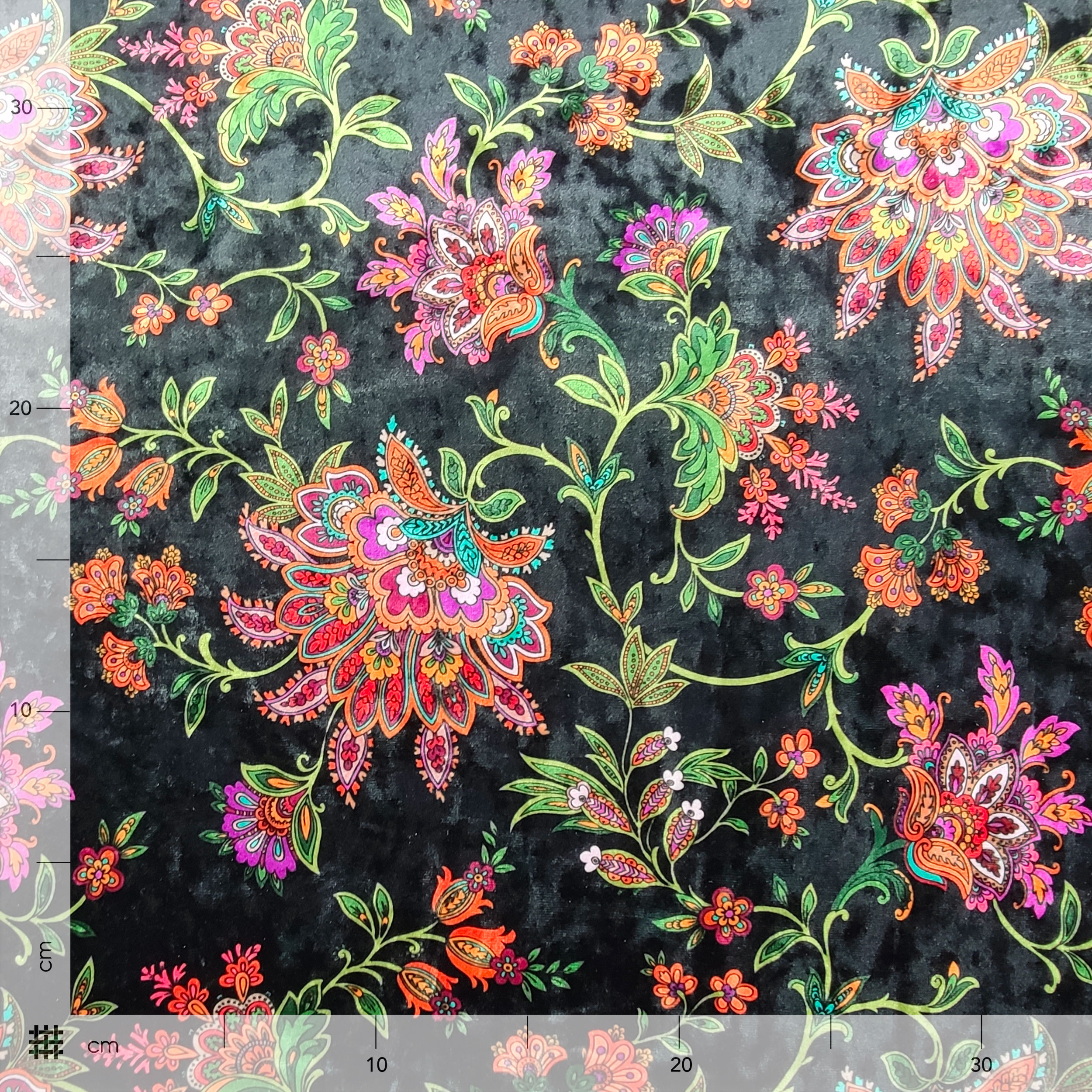 Velveteen Fashion Floral Patterns Black Background Image