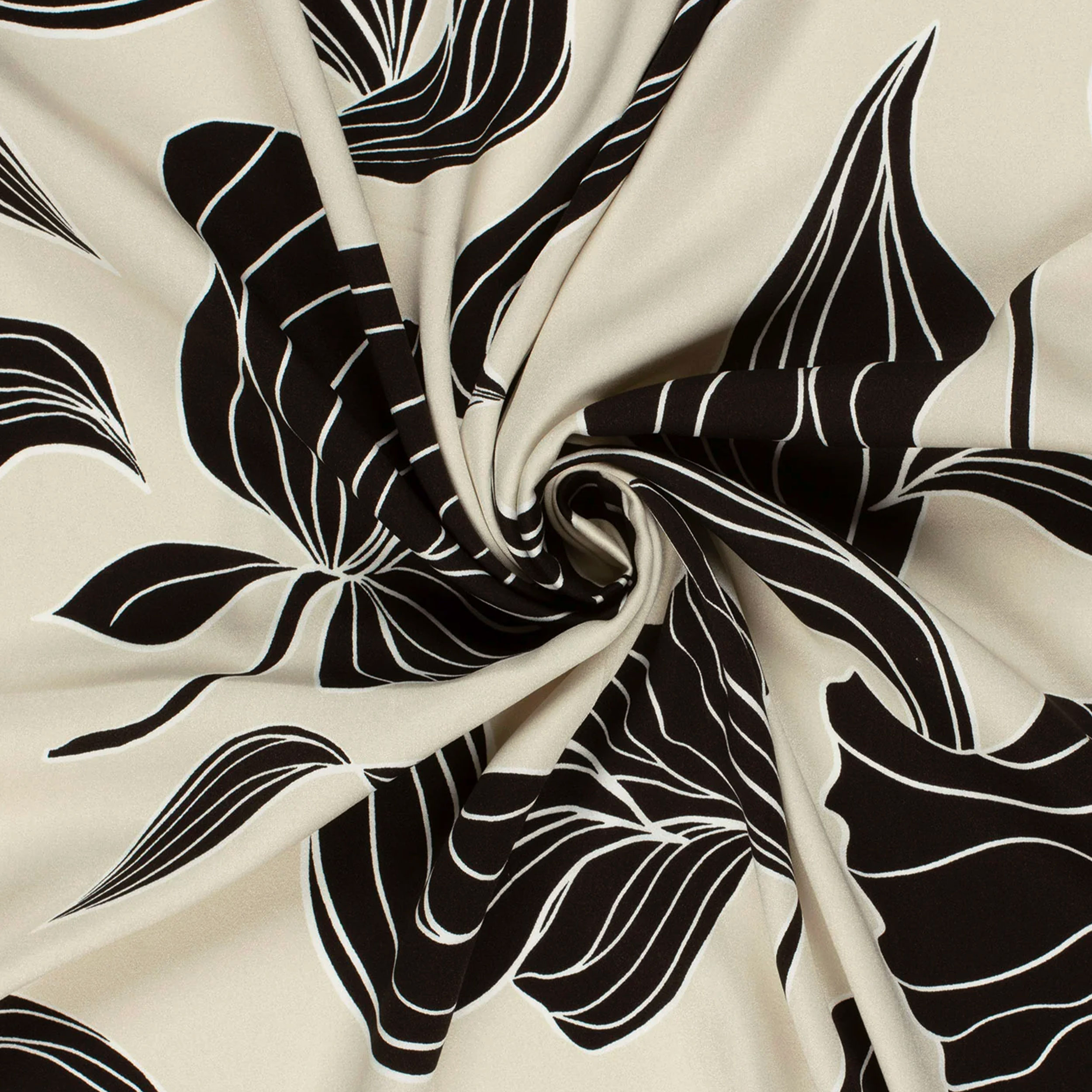 Viscosa Floral Fantasía Fondo Beige