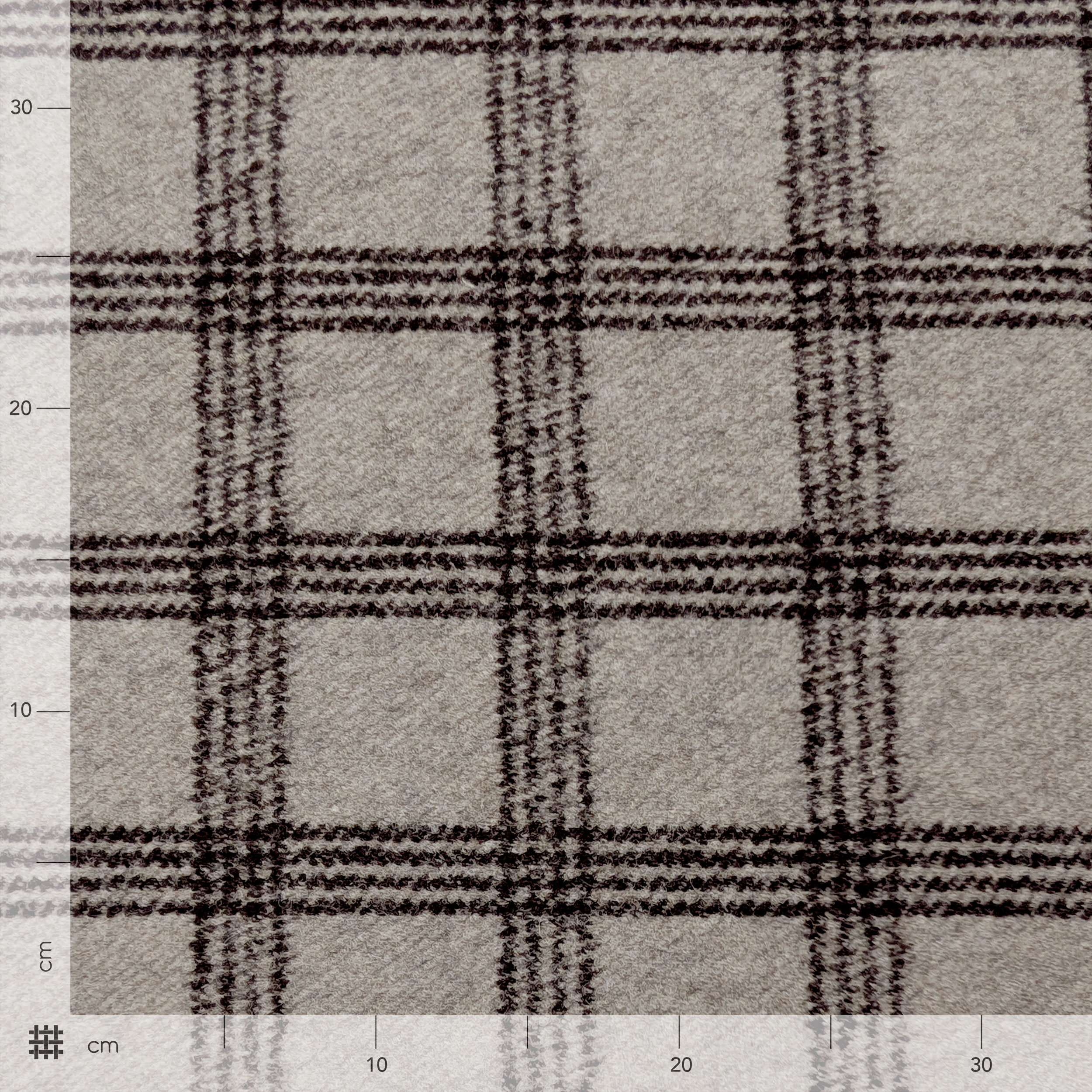 Black Tartan Boiled Wool Melange Background Image