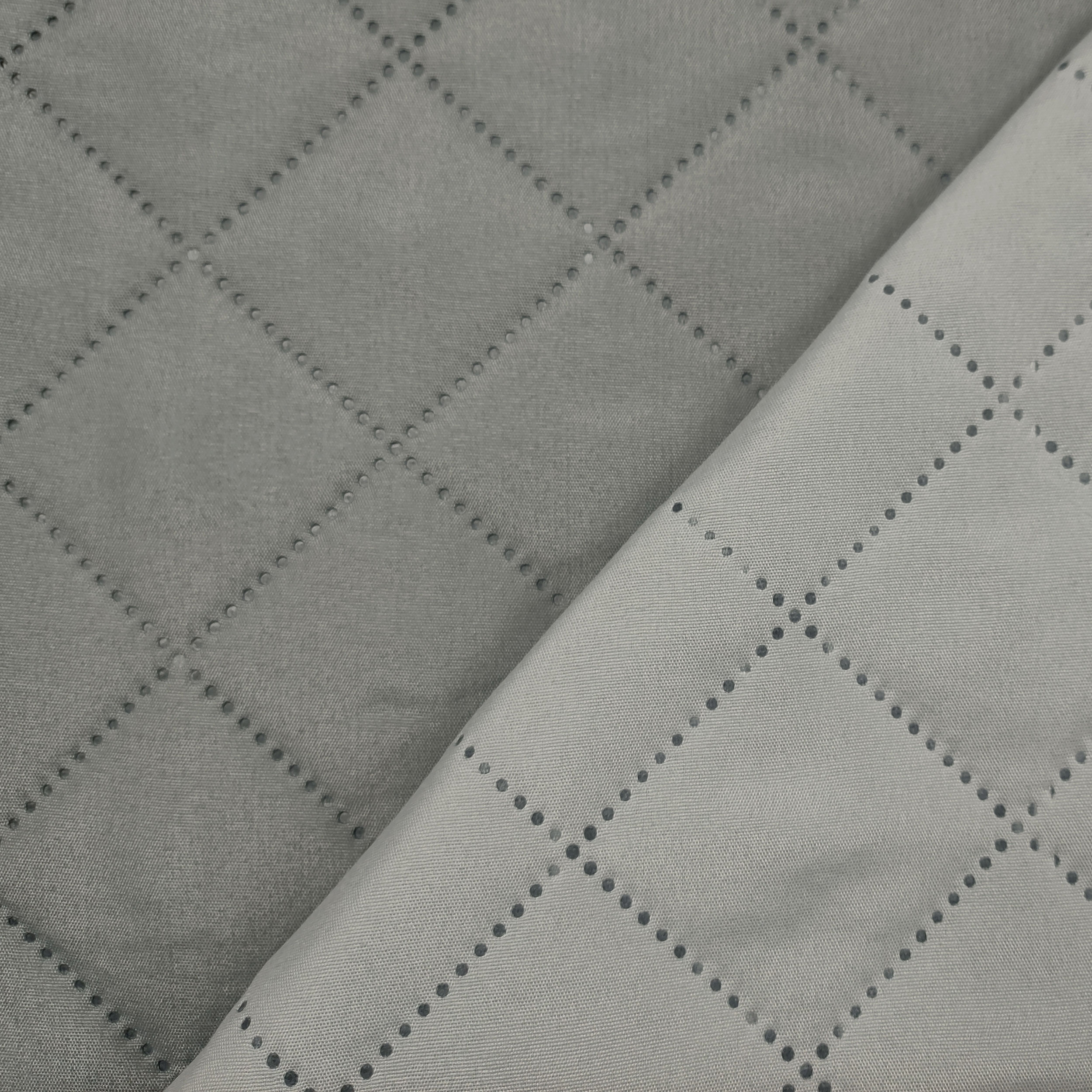 Thermowelded Quilted Slipcover Double Grey