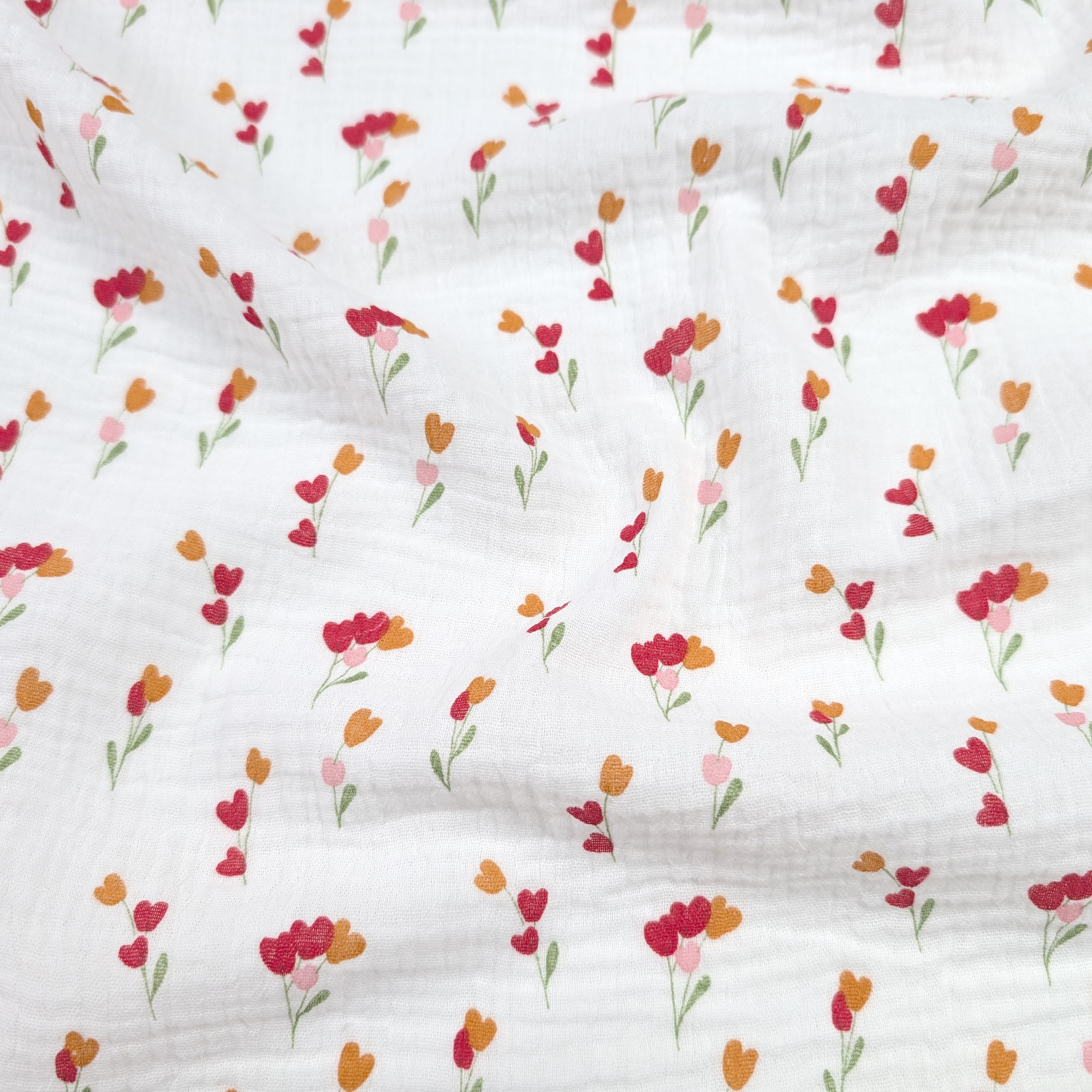 Double Gauze Cotton Muslin Tulips Image