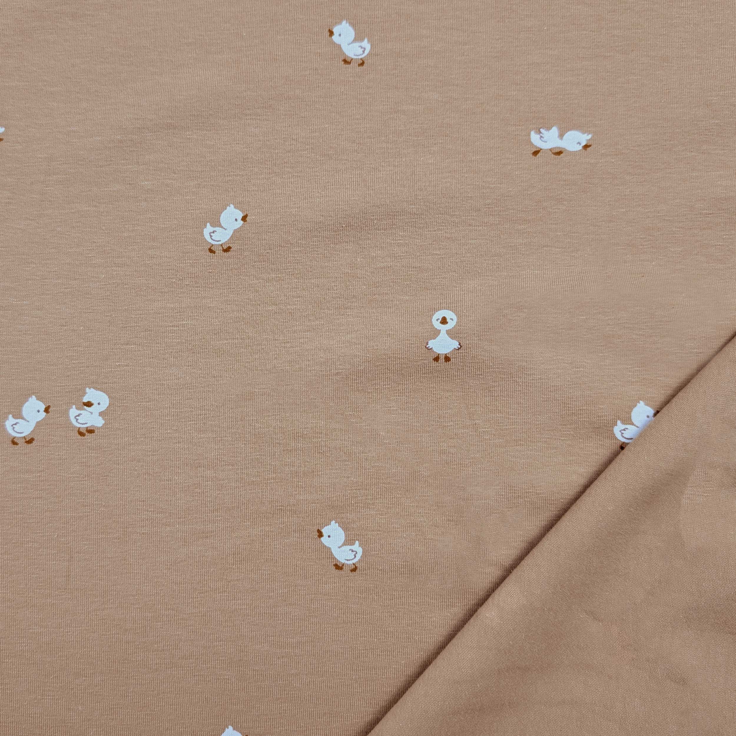 Cotton Jersey with Donald Duck Pattern Image