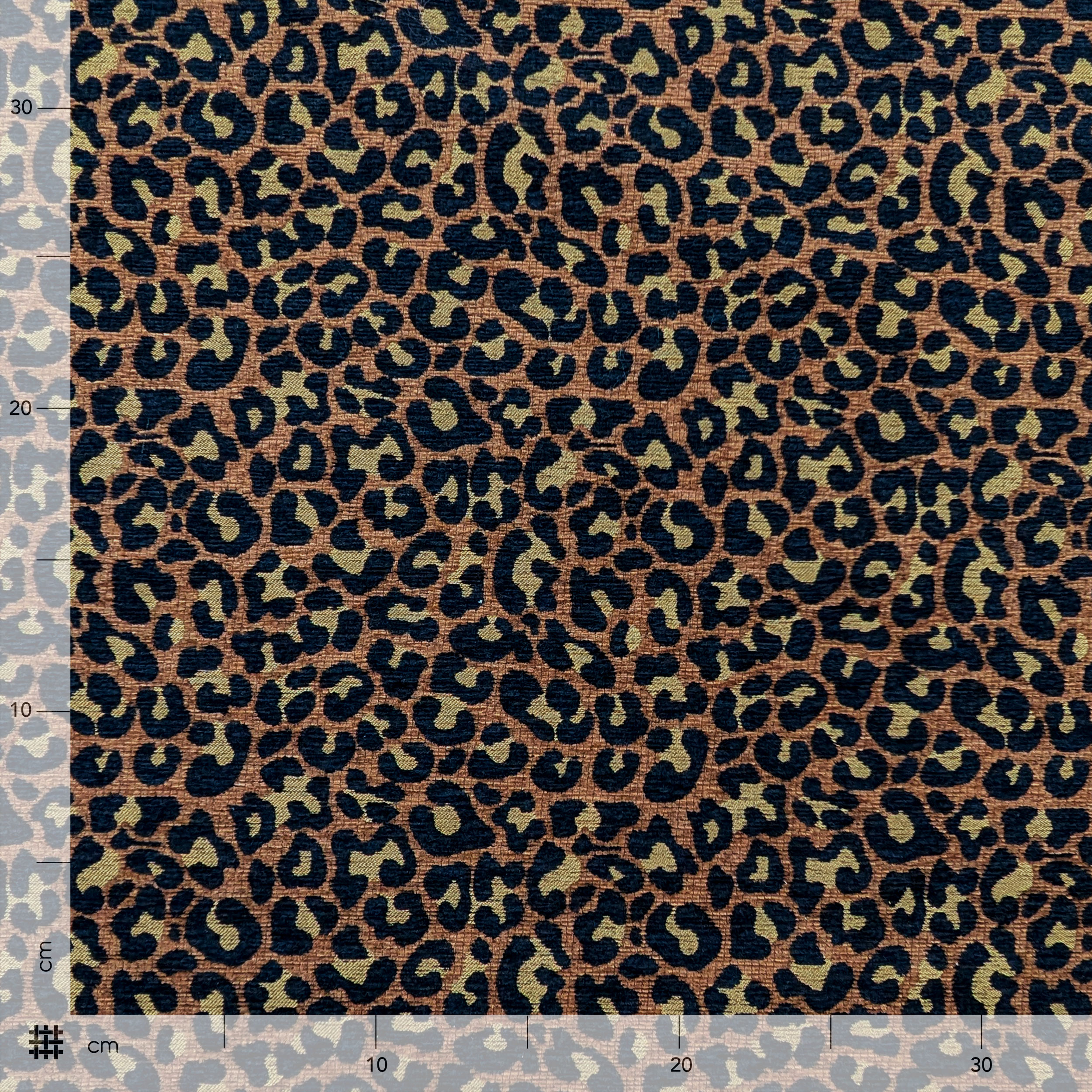 Speckled Brown Chenille Fabric Image