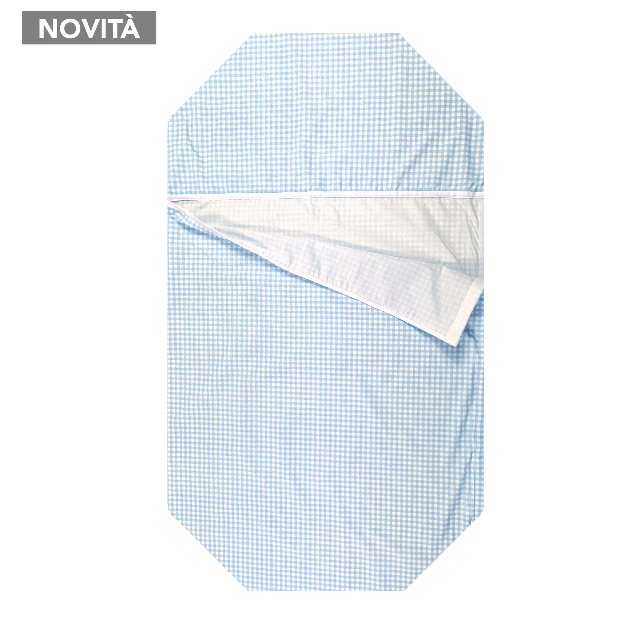 Shaped Summer Sleeping Bag for Brandine Squares Light Blue