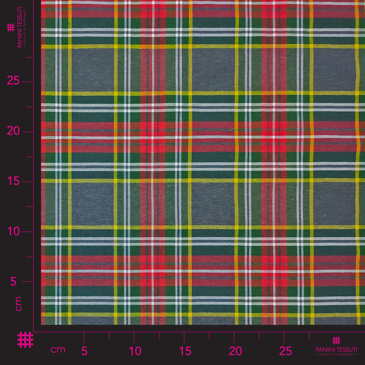 Tartan Fabric Large Grey Red Image
