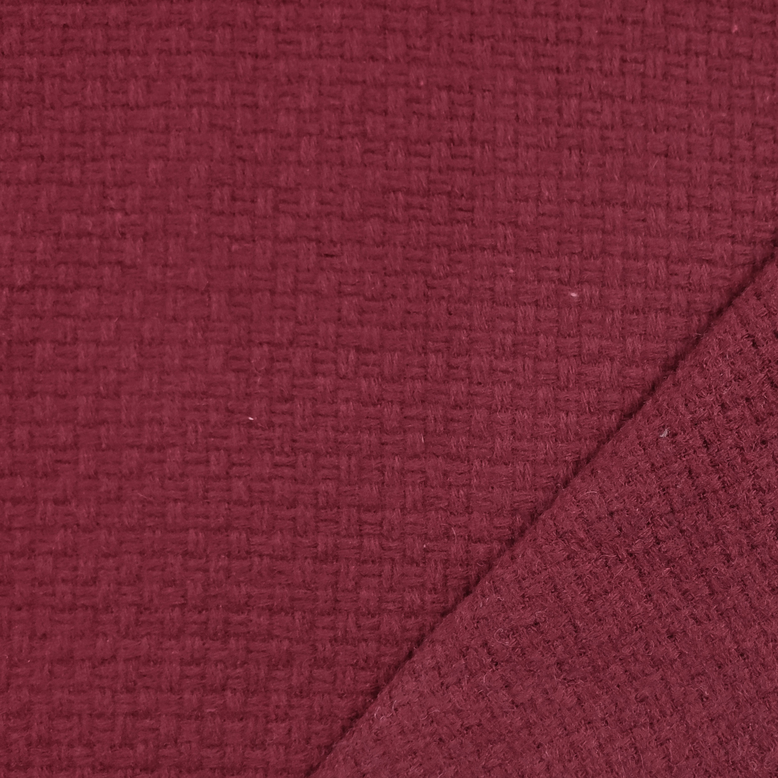 Bordeaux - Pull en coton mélangé entrelacé