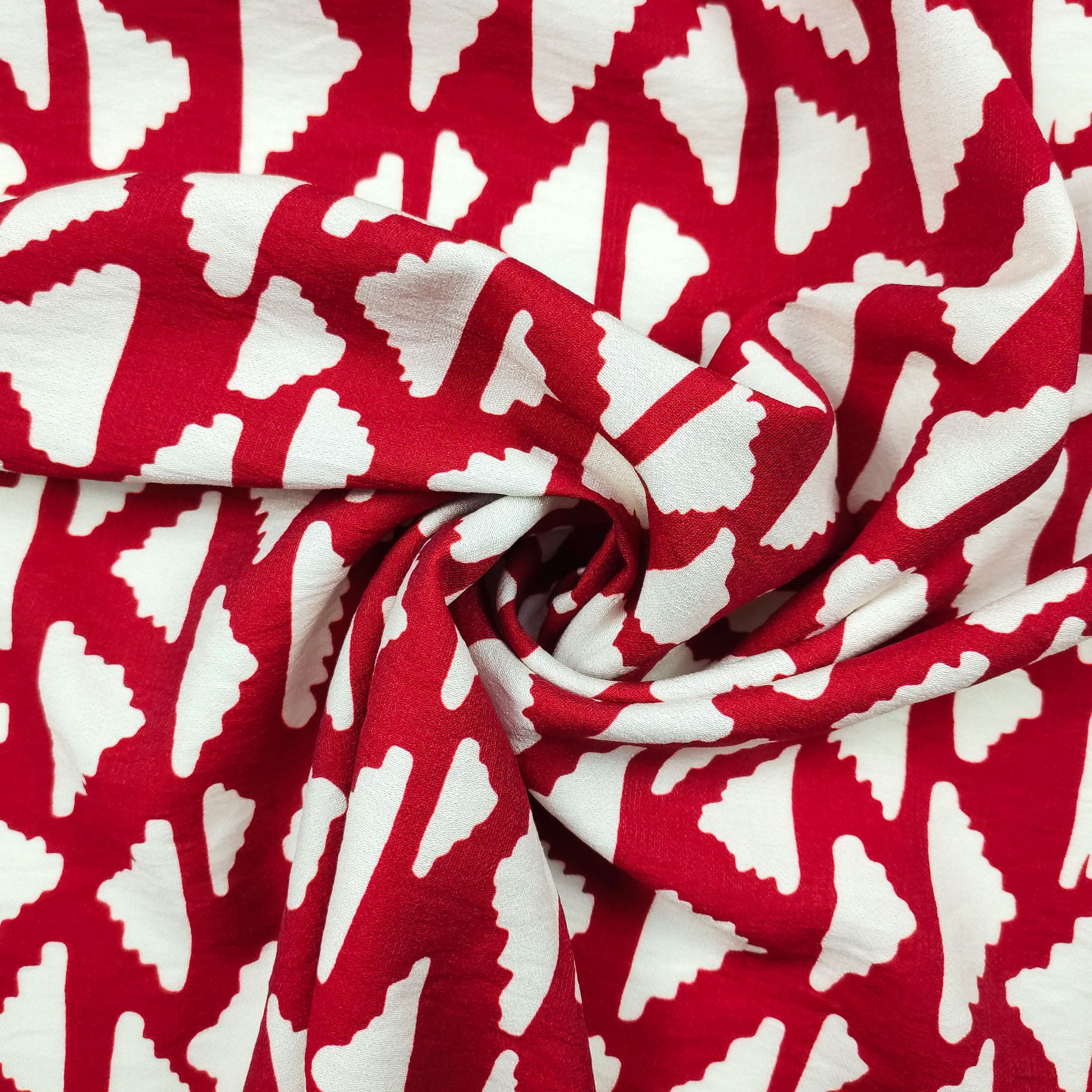 Tela de algodón Diseño abstracto Fondo rojo