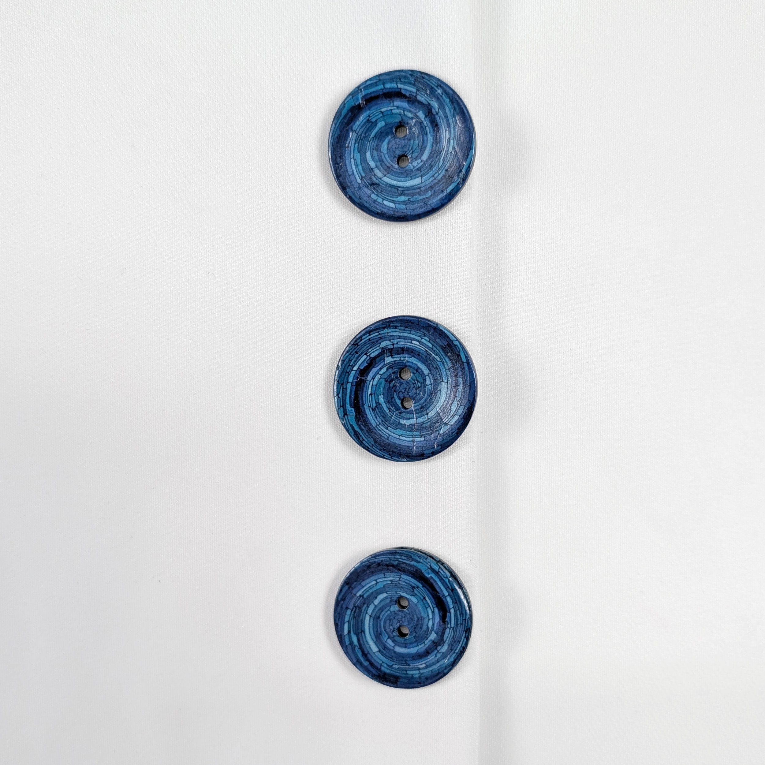 Spiral Button Blue 2 Holes Image