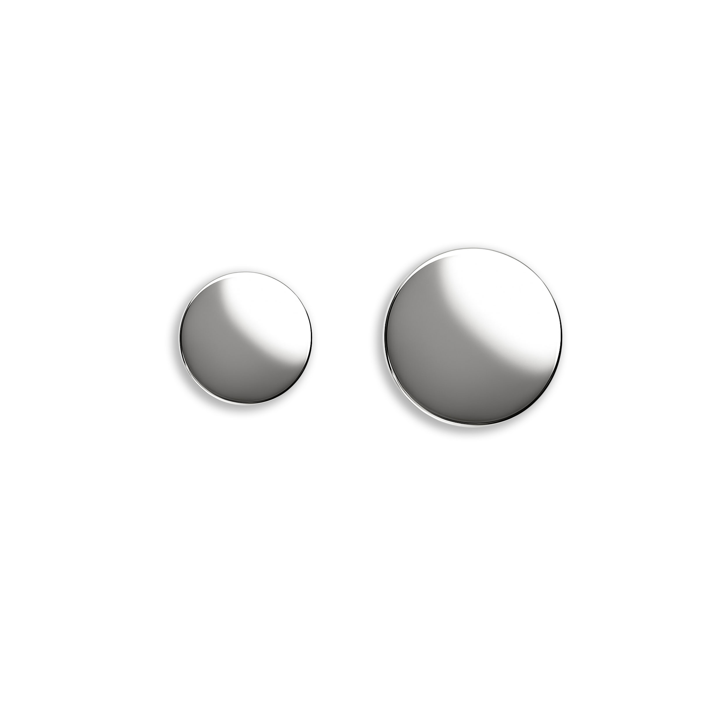 Silver Metal Thin Button Image