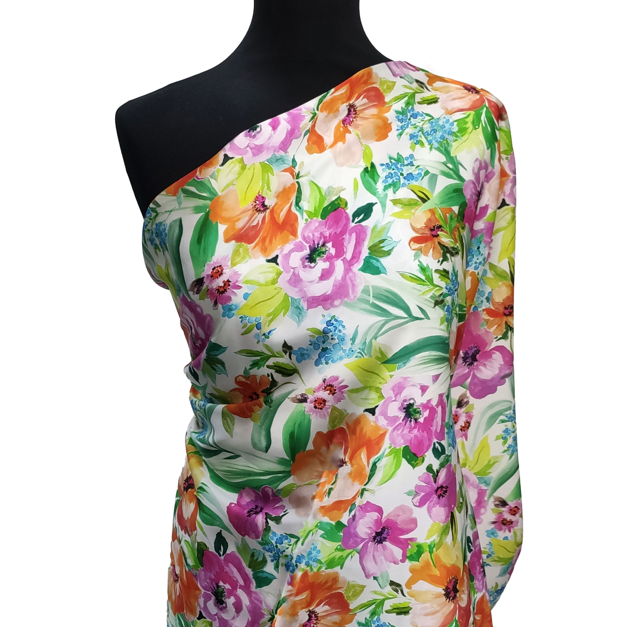 Satin Fashion Coloured Flowers