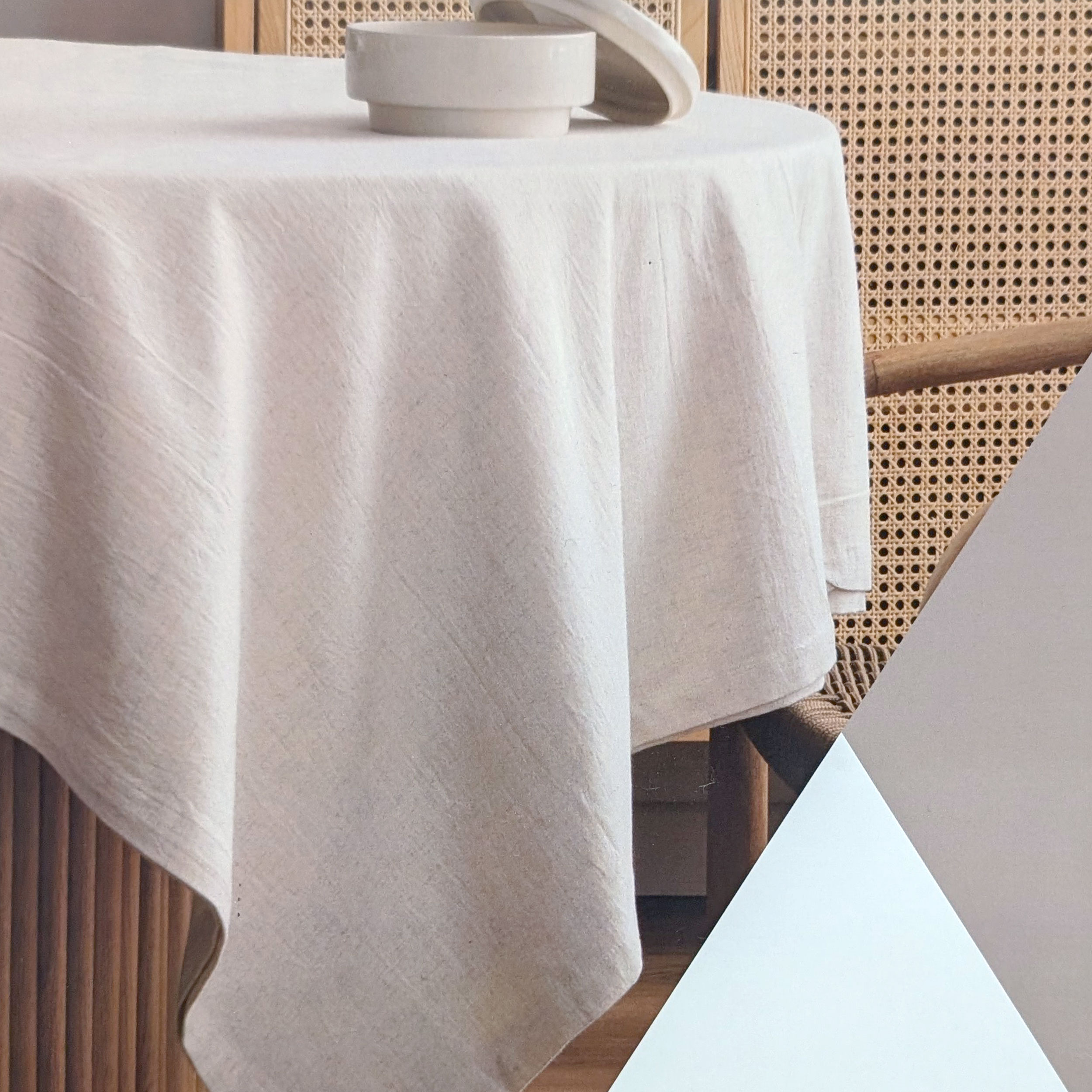 Natural Linen Fabric for Tablecloth Image