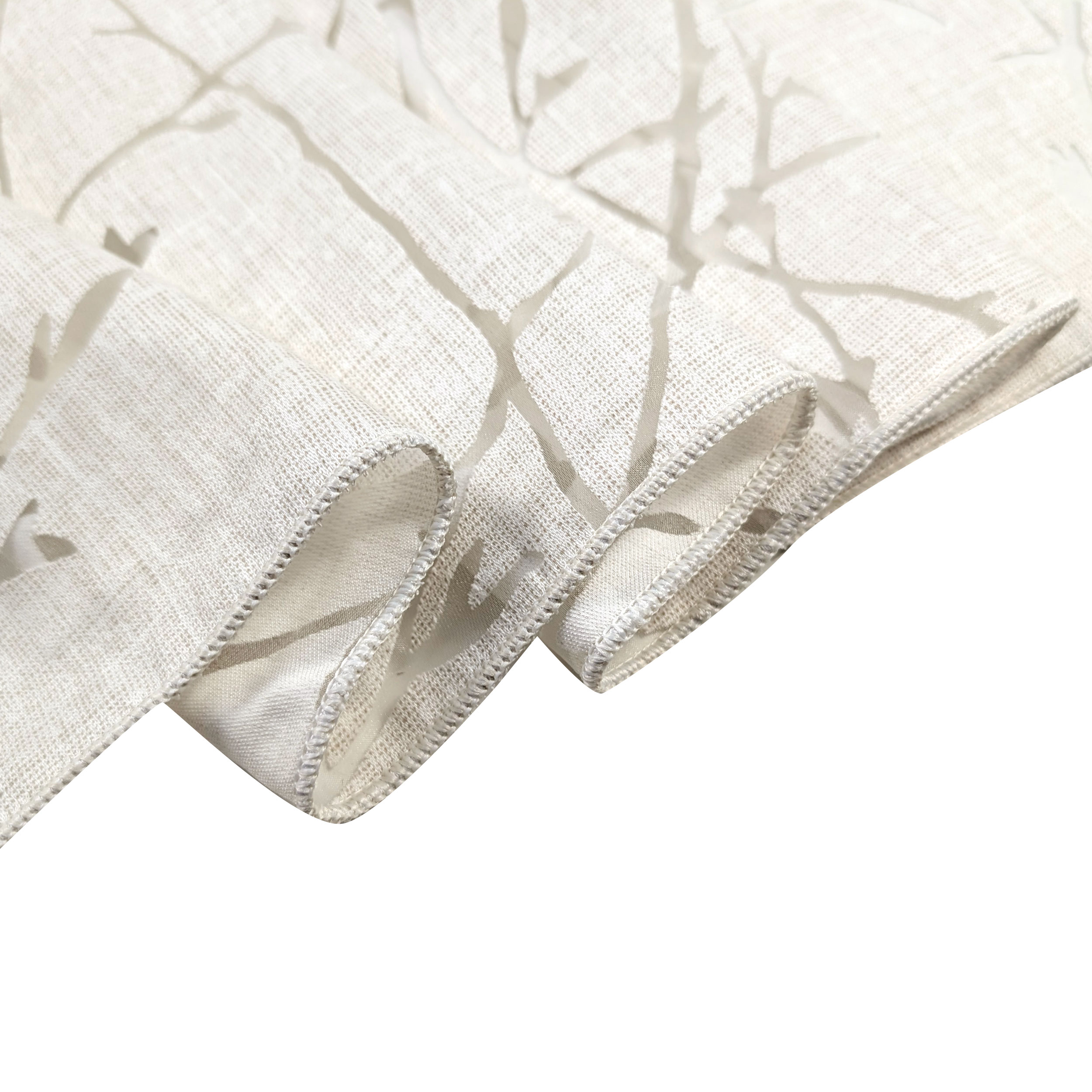 Curtain Fabric Rami Devorè Beige Image