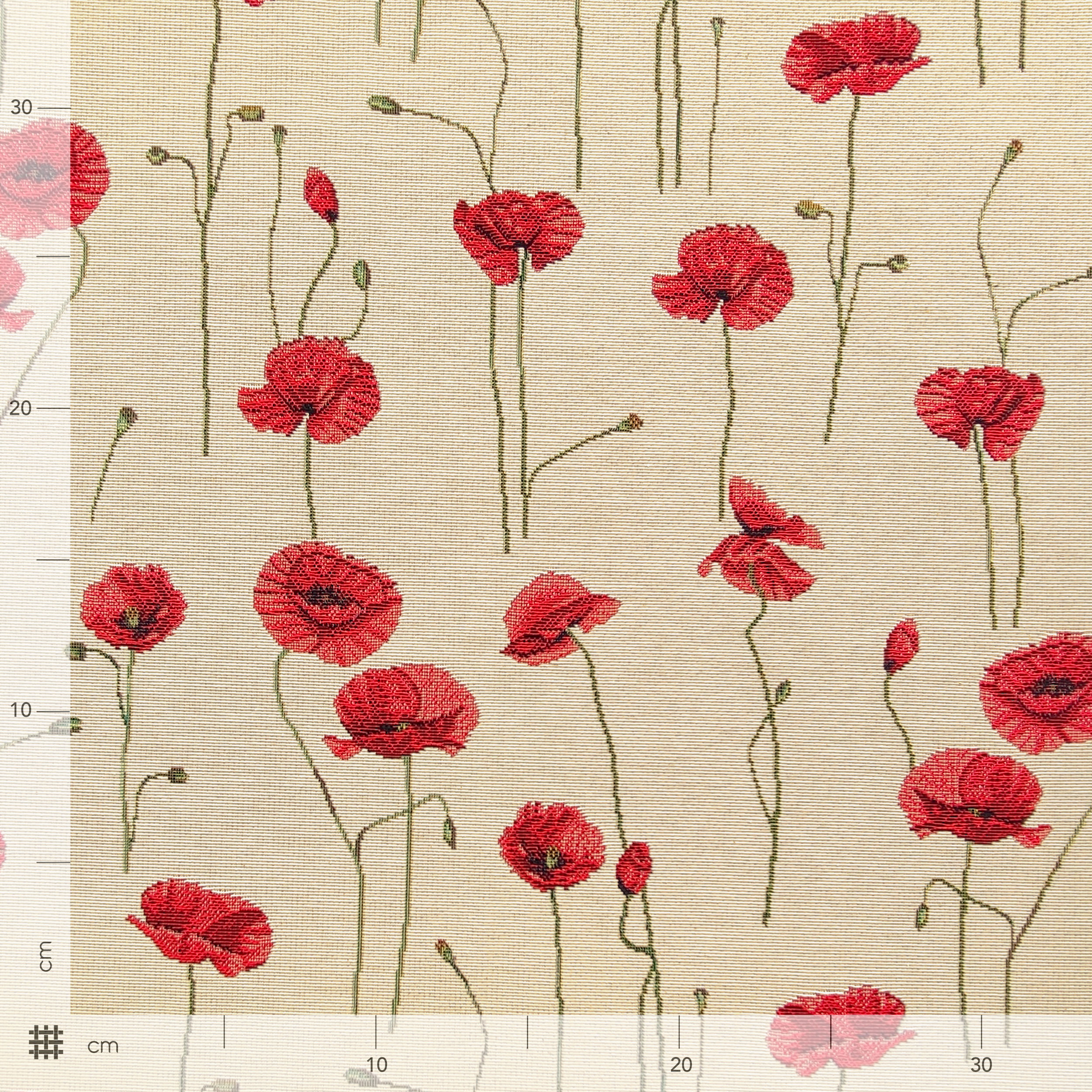 Gobelin Fabric Poppy Field