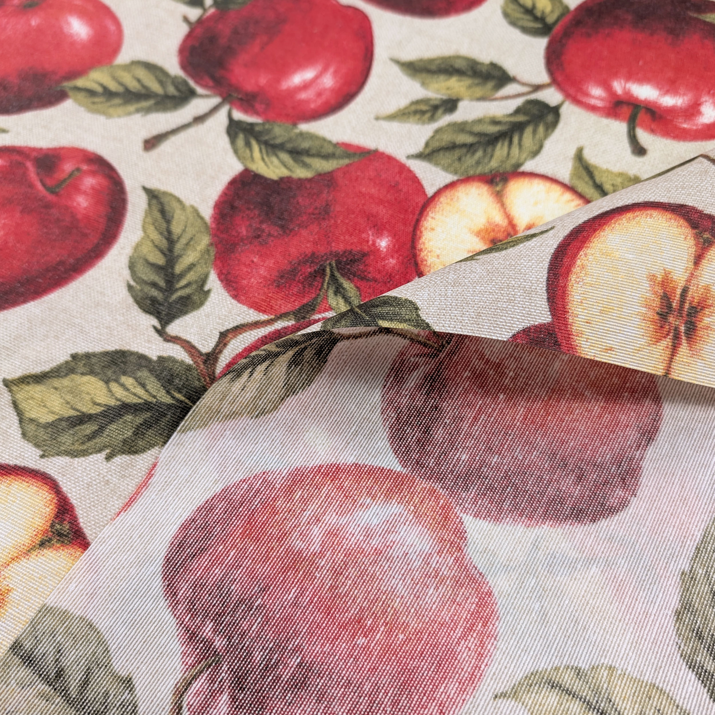 Fabric for Resin Tablecloth Apples Image