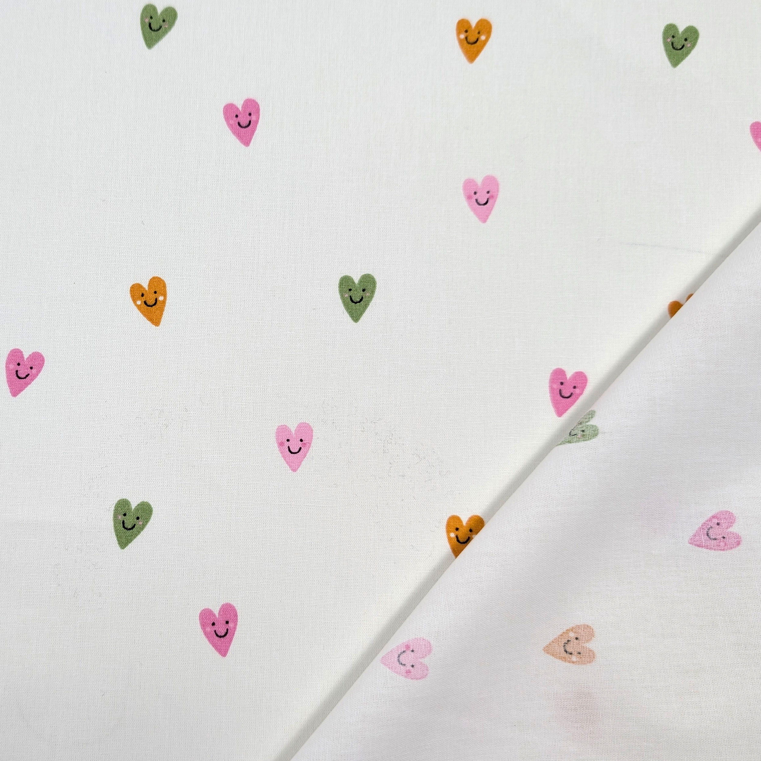 Cotton Poplin Happy Hearts