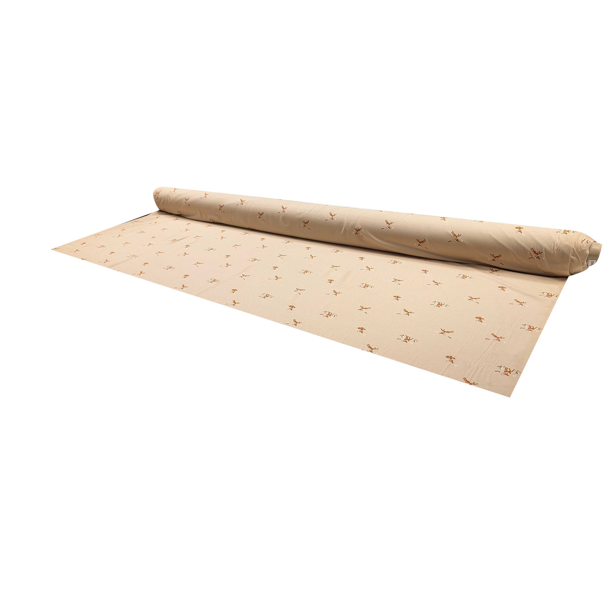 Jersey Cotton Background Beige with Fawns Image