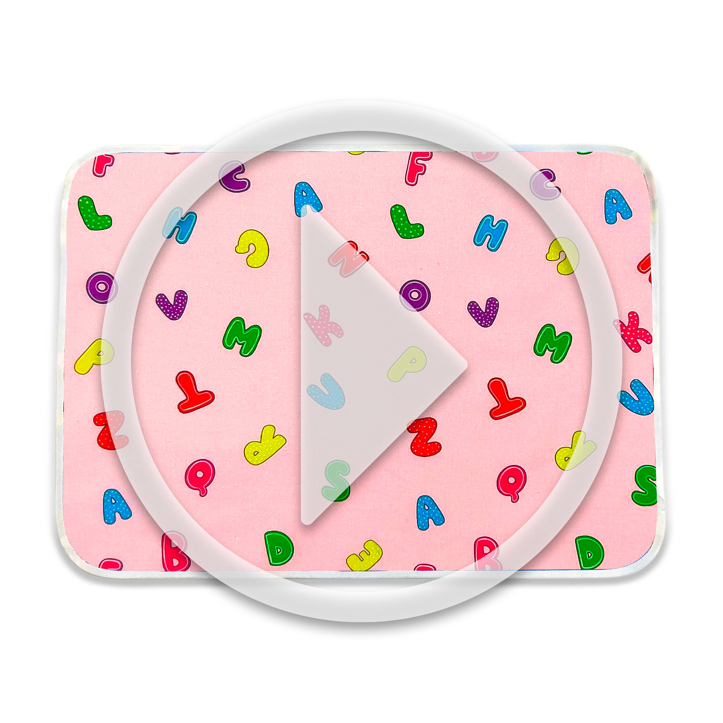 Alphabet Placemat Pink Background Image