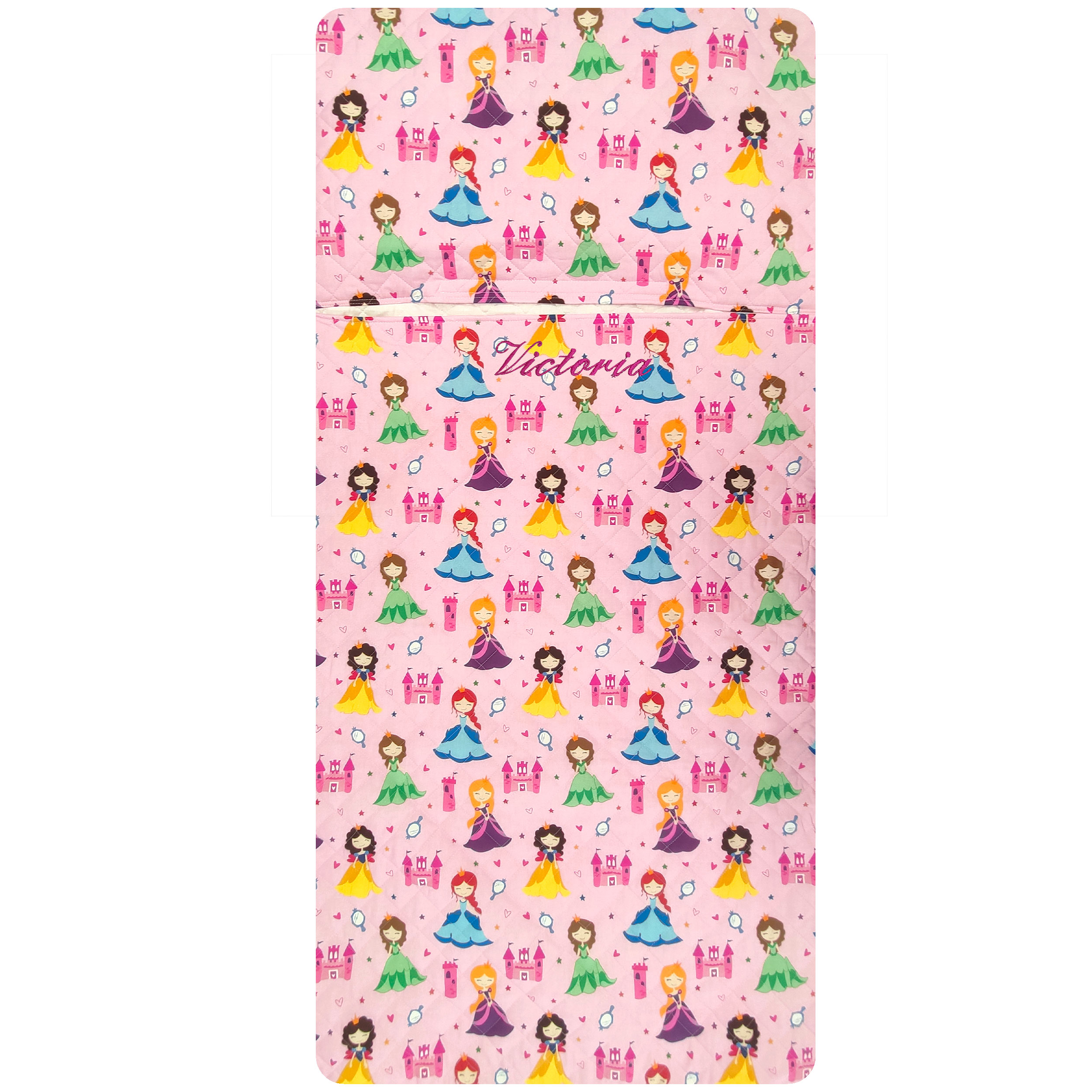 Sac de couchage Princesses Fond rose
