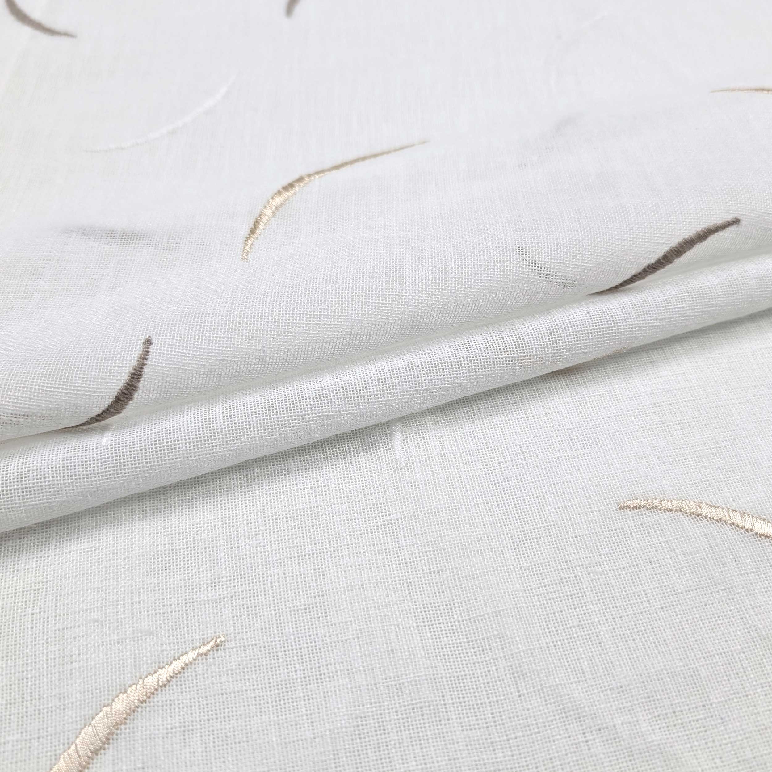 Curtain Fabric Embroidered Turtledove Image