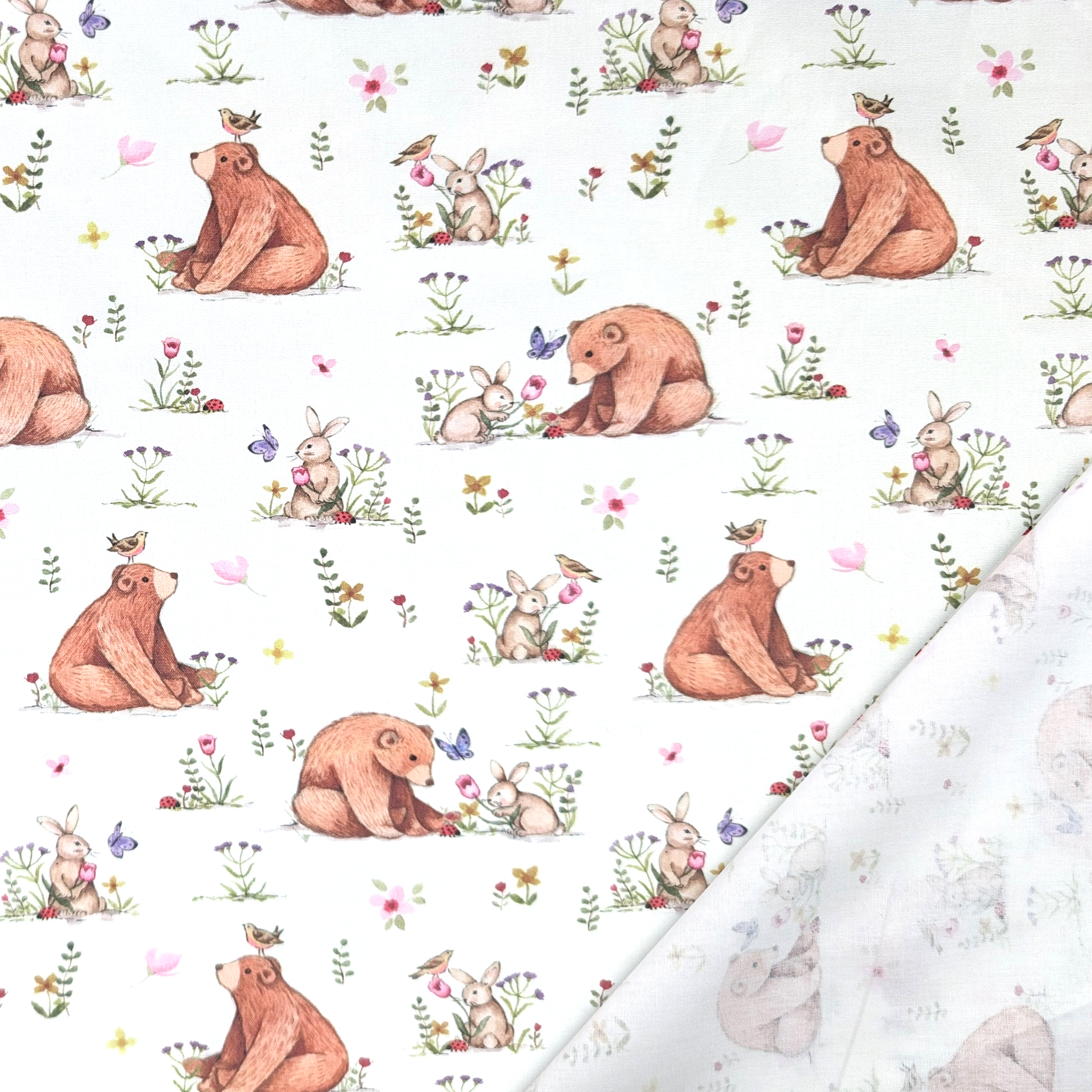 Cotton Fantasy Bears and Rabbits Image